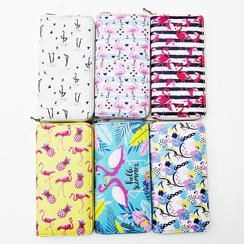 Are there many factories in Yiwu? The popular trends of printing flamingos, student wallets, European and American ID bags, small item bags