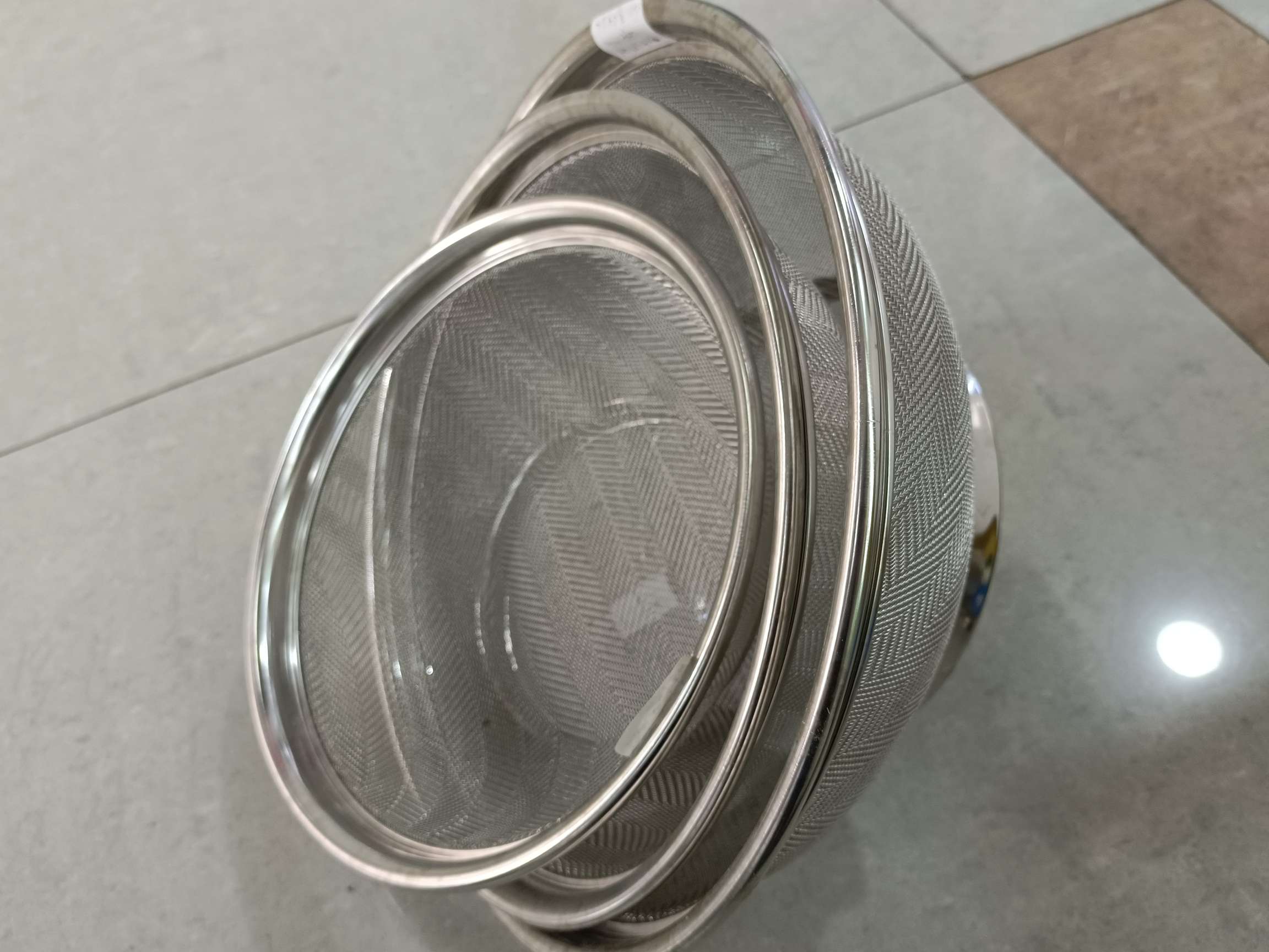 家用多规格不锈钢圆型高边网篮洗菜沥水篮水果篮便捷式厨房用品