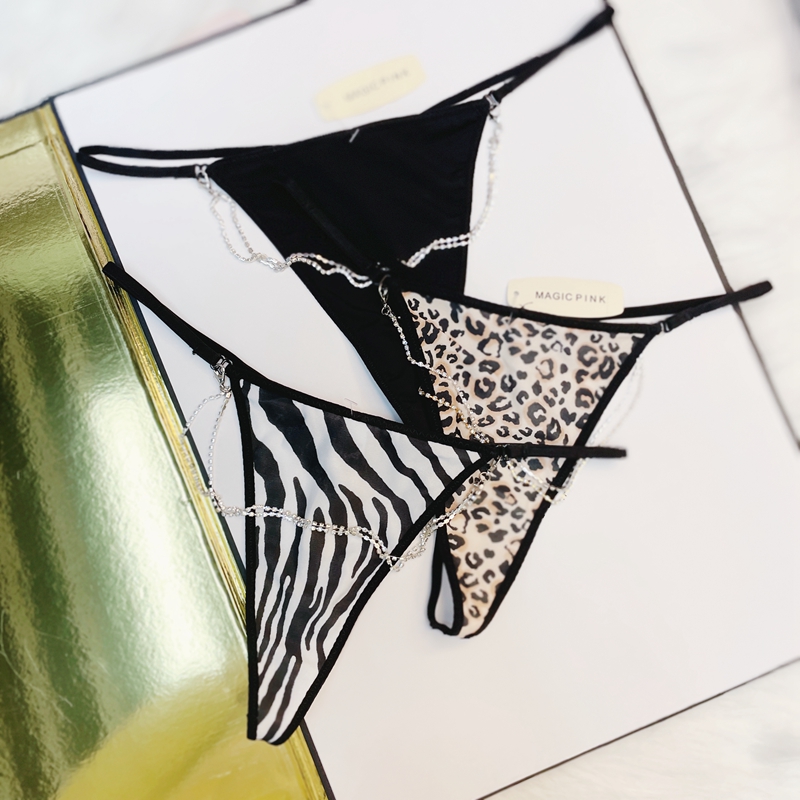 The Mystery of the Magic Box skinny thong, a low-waist European and American T-shirt with a sporty, seamless and sexy look. Leopard print Seductive, breathable, pure cotton crotch
