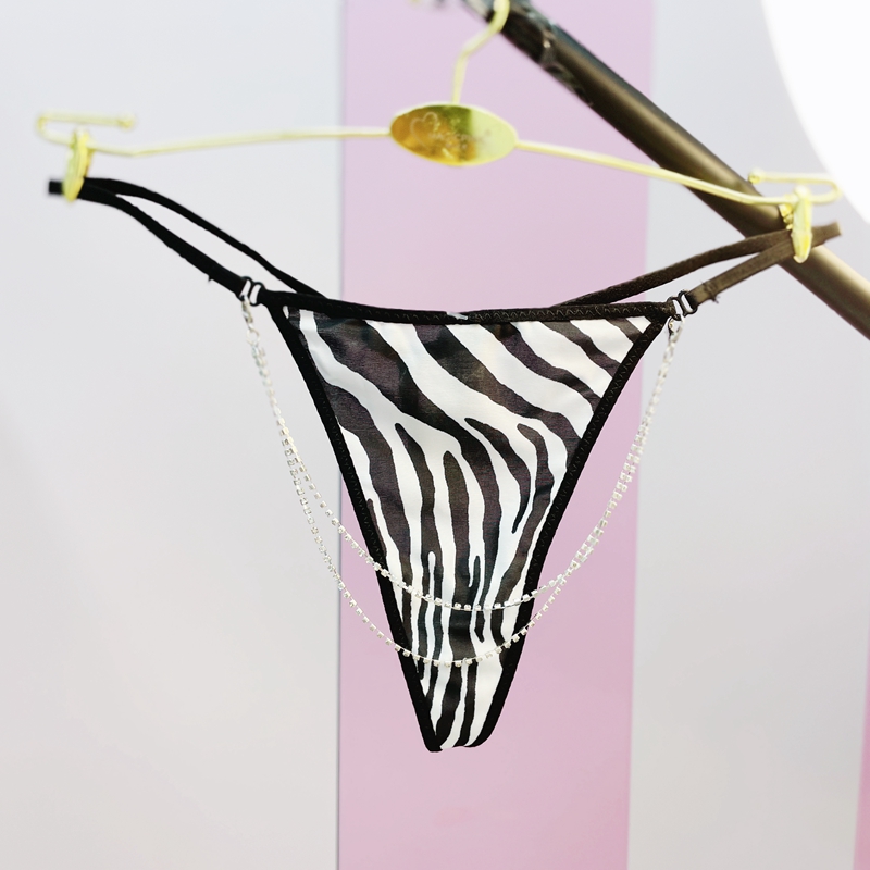 The Mystery of the Magic Box skinny thong, a low-waist European and American T-shirt with a sporty, seamless and sexy look. Leopard print Seductive, breathable, pure cotton crotch Specification image