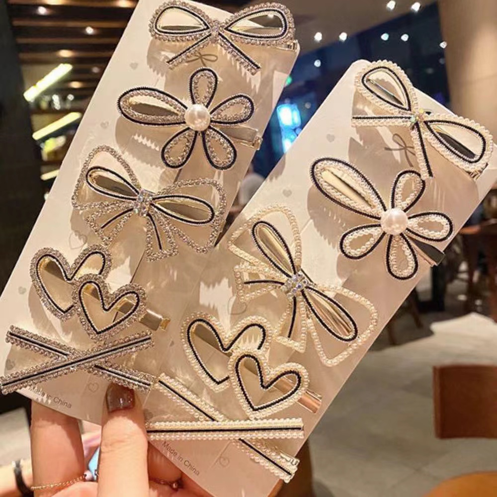 韩国东大门闪钻发夹可爱简约鸭嘴夹网红ins气质侧边夹女刘海夹子