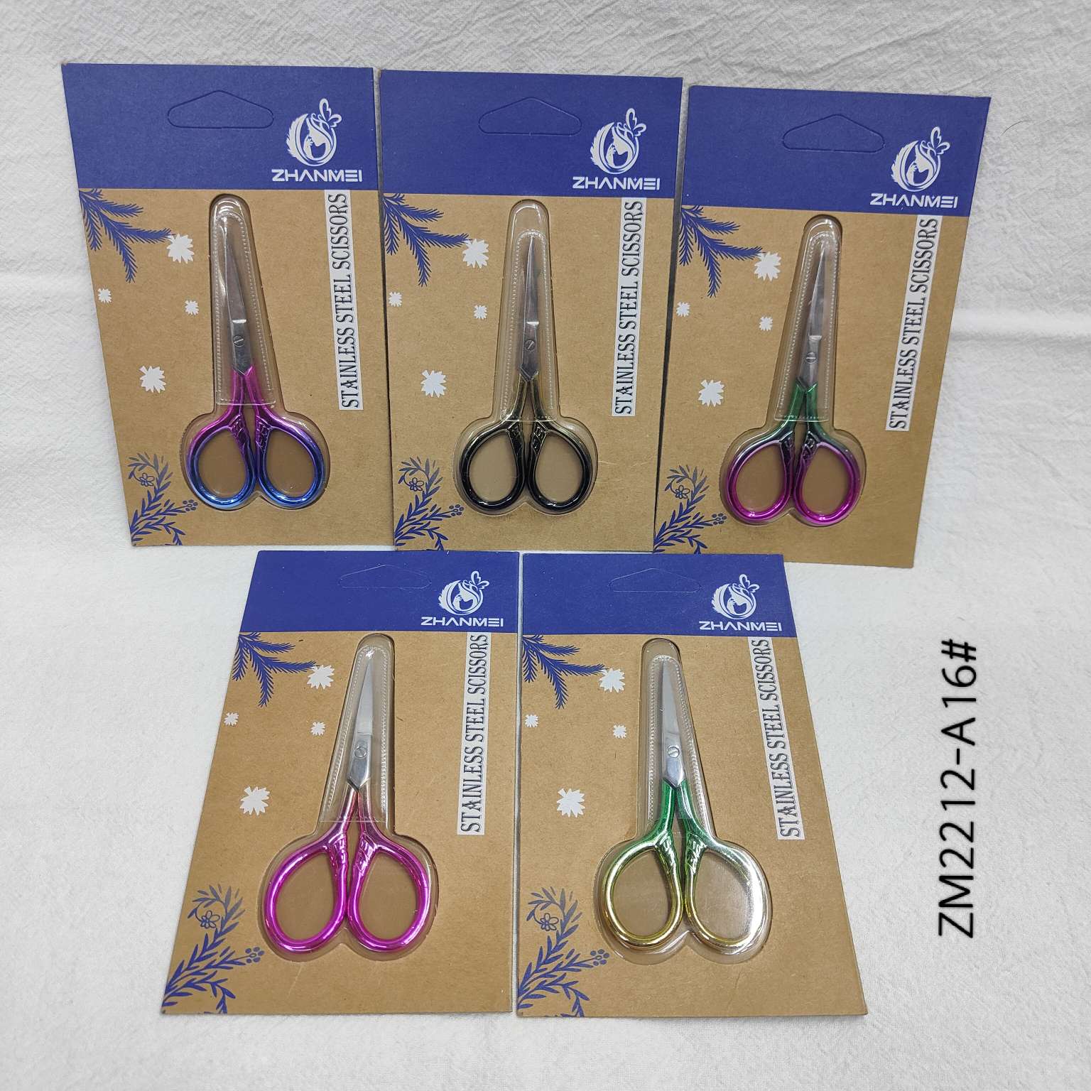 26414仙得丽化妆工具ZM2212-A16#纳米镜面渐变斯巴达剪刀修眉工具眉剪美容工具修眉剪刀详情图1