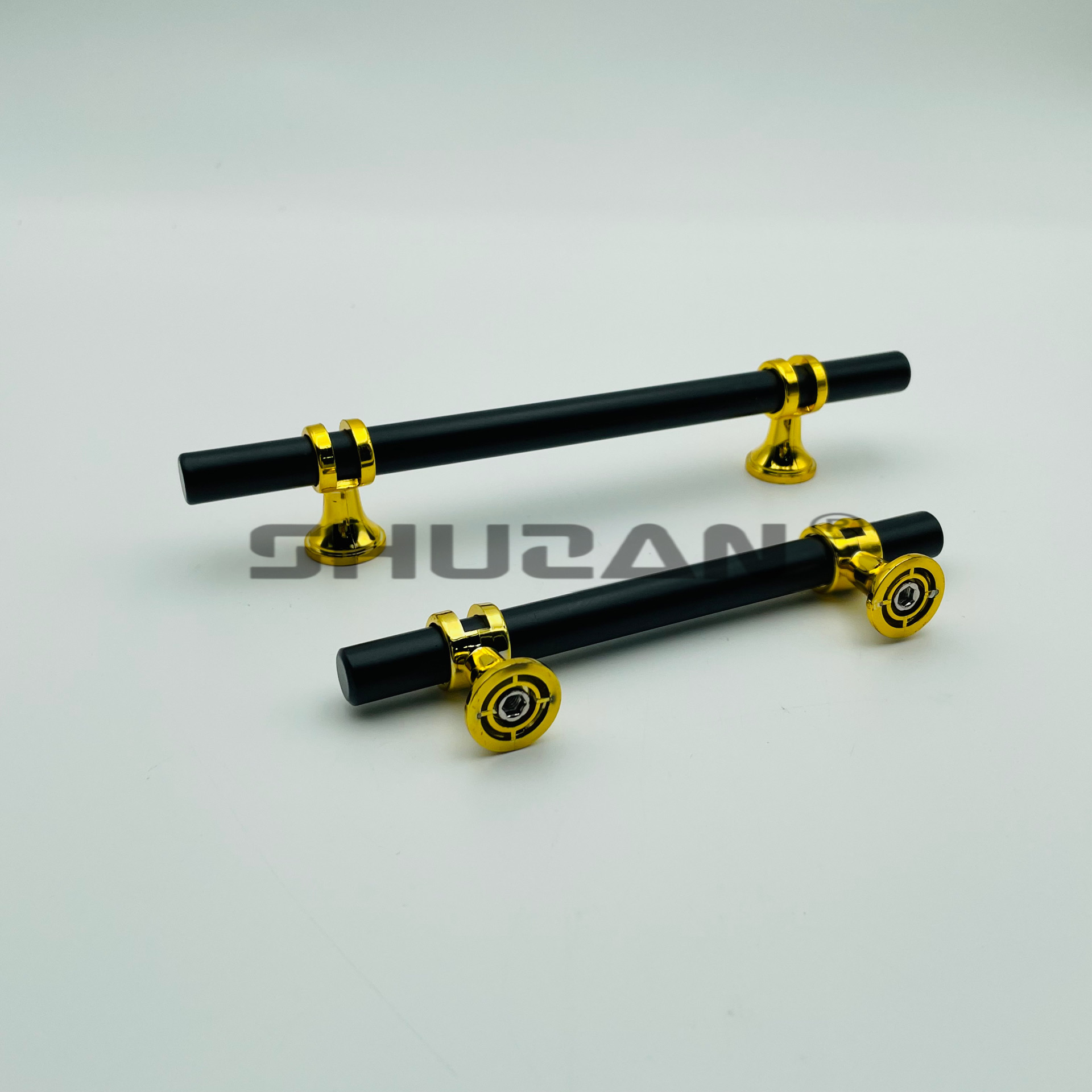 Black zinc alloy handles, T-shaped handles, hardware furniture details Picture
