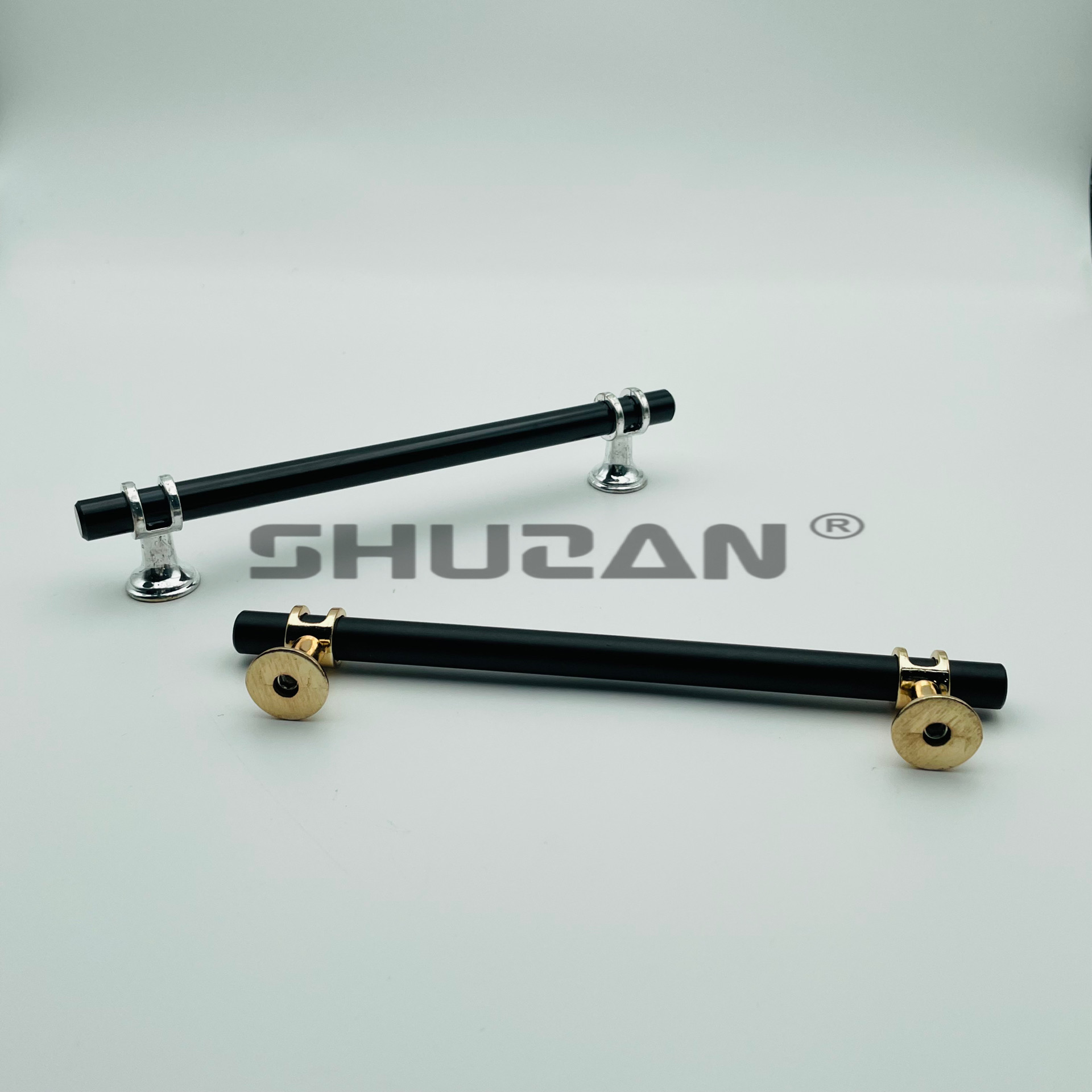 Hardware accessories T-shaped handle, black long rod handle, hardware furniture details Picture