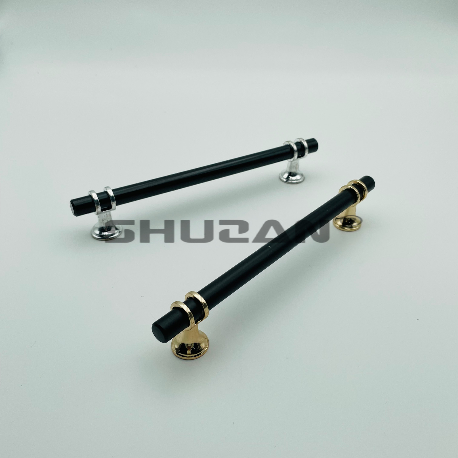 Accesorios de hardware T tirador negro tirador de barra larga hardware muebles
