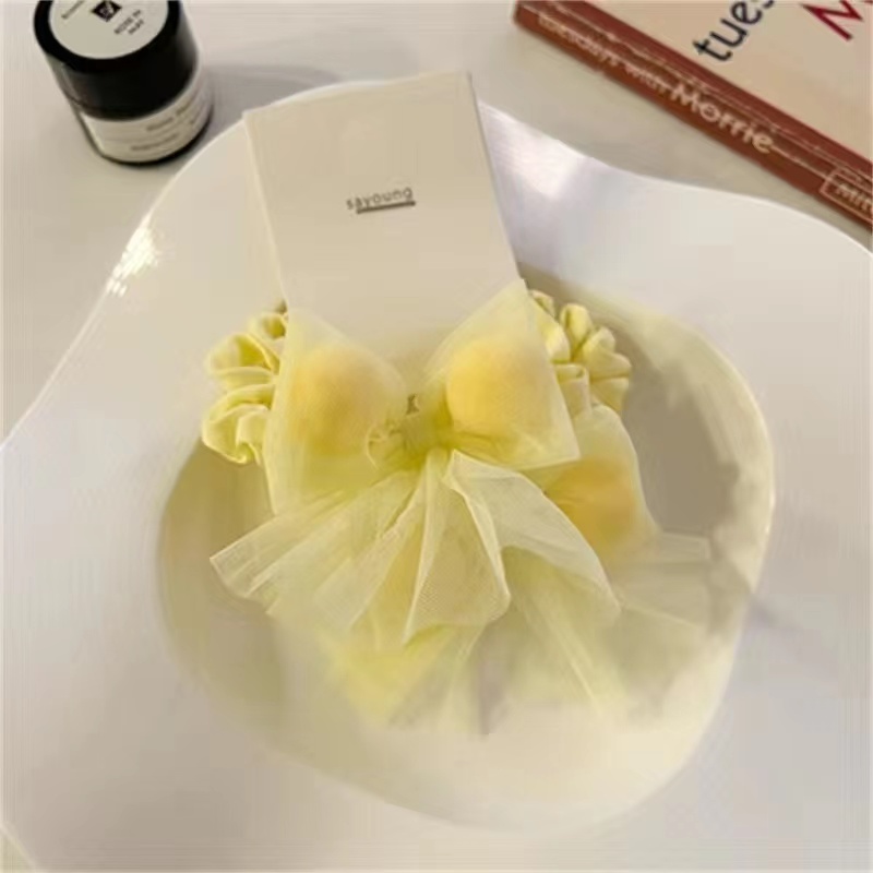 糖果色蝴蝶结发绳网红2023年新款皮筋女扎头ins风头绳扎马尾发圈