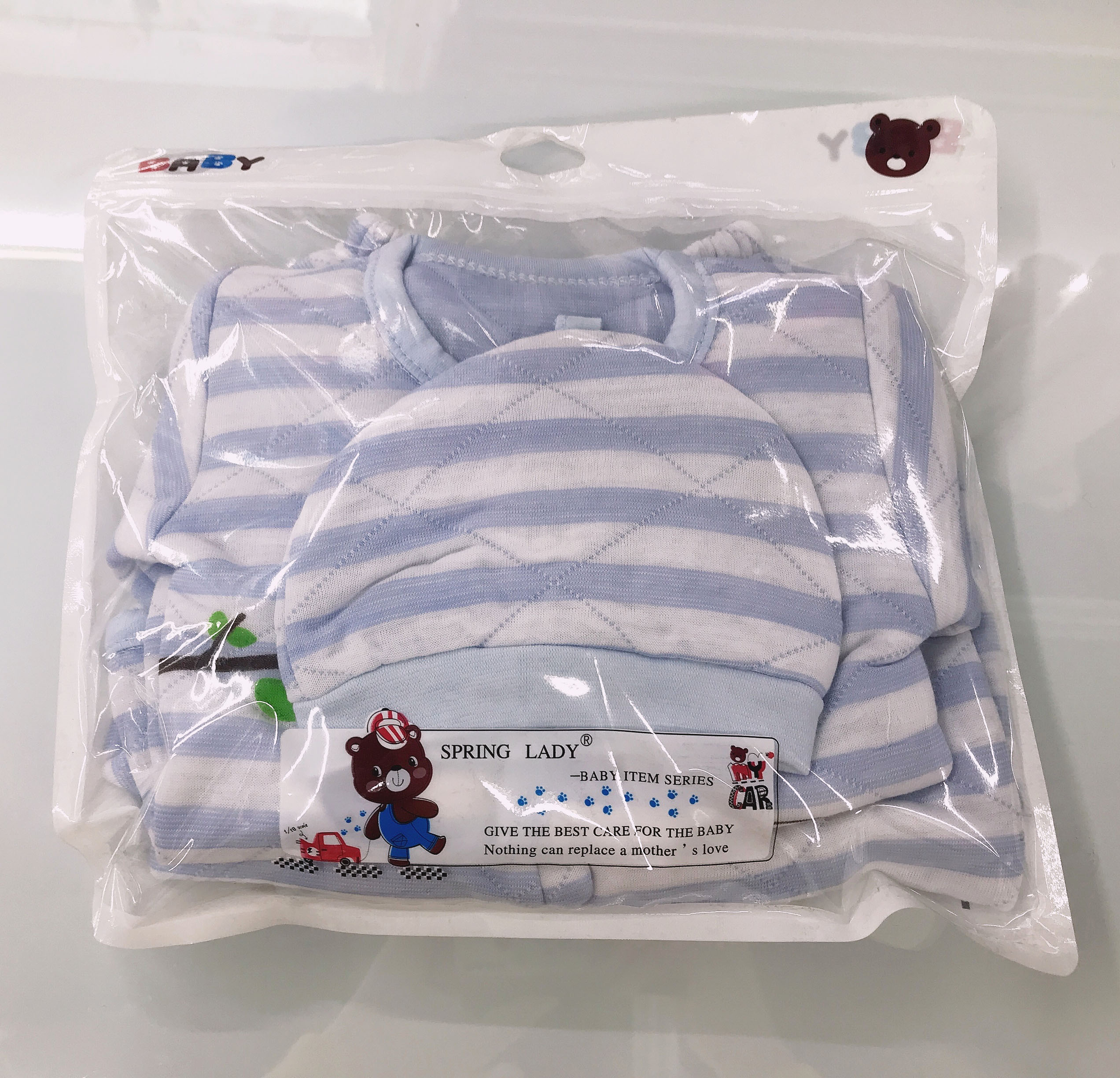 宝宝套装/婴儿套装/宝宝5件套白底实物图