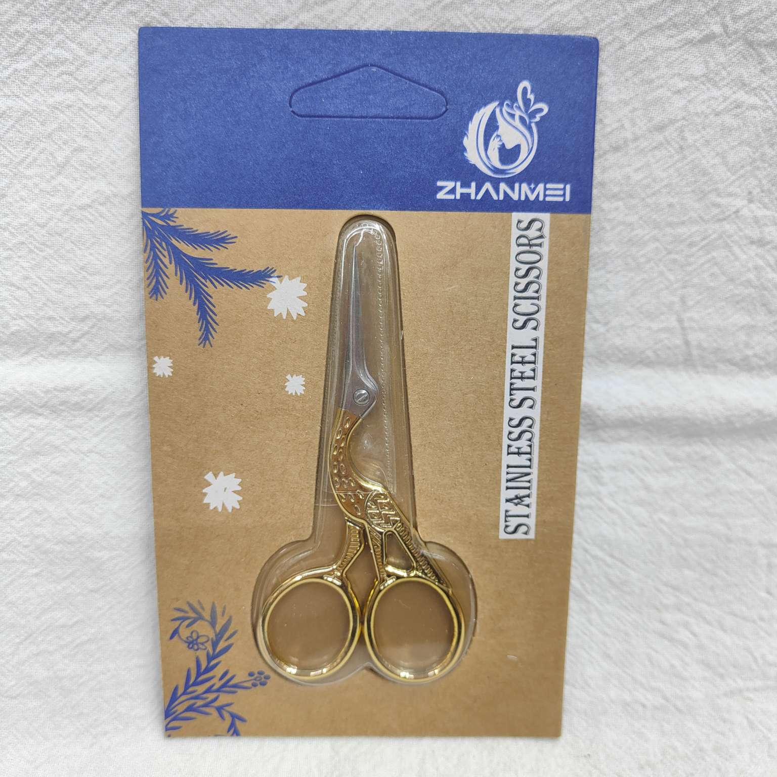 26414仙得丽化妆工具ZM2212-A14#纳米镜面金色小仙鹤剪刀美容工具眉剪修眉工具详情图4