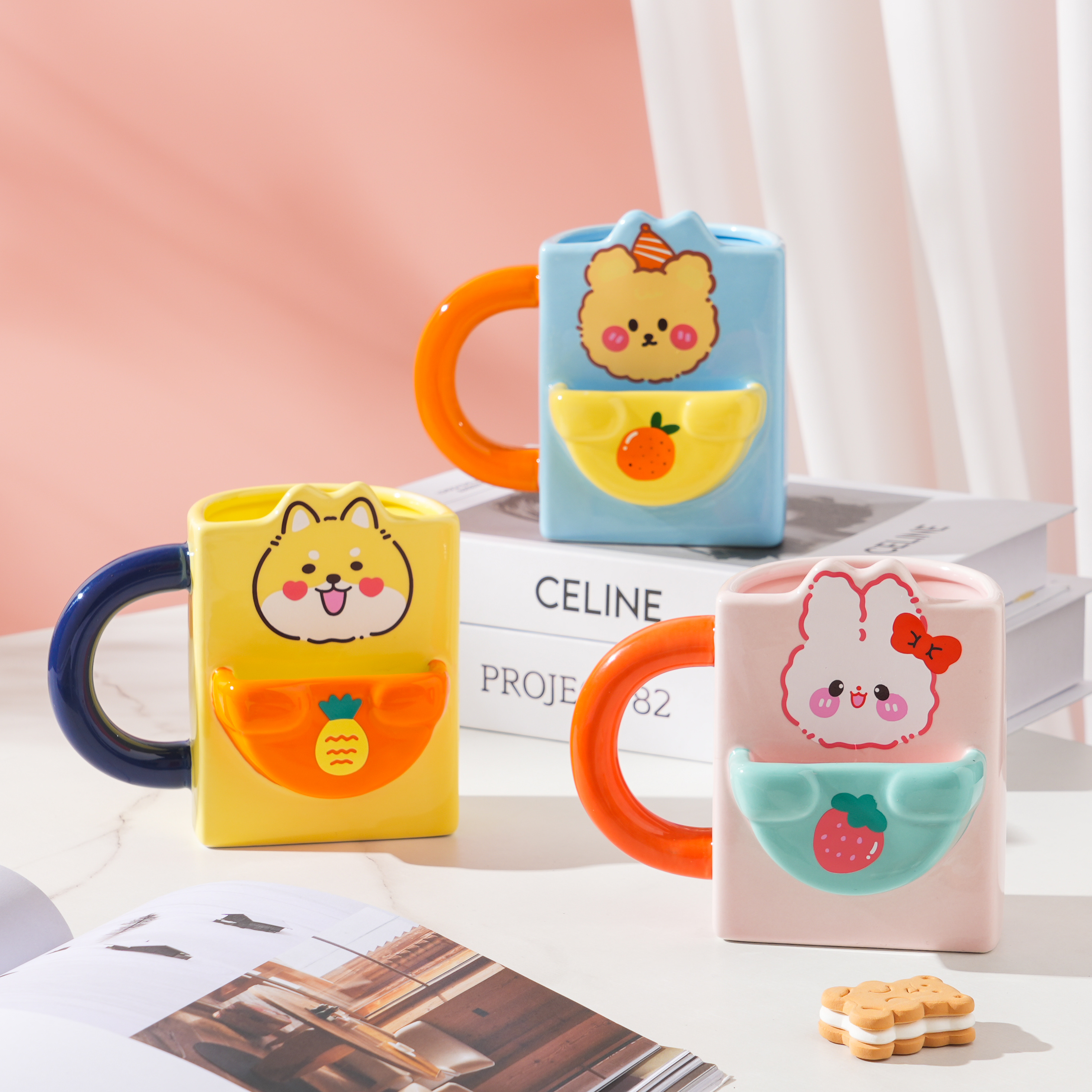 创意卡通陶瓷马克杯送礼情侣礼品早餐牛奶杯