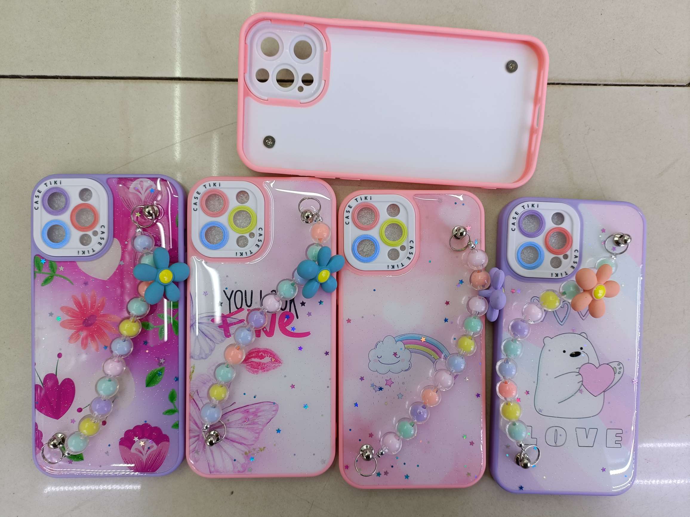 Wrist chain, bead chain, drop offset printing picture two-in-one phone case detail image 10
