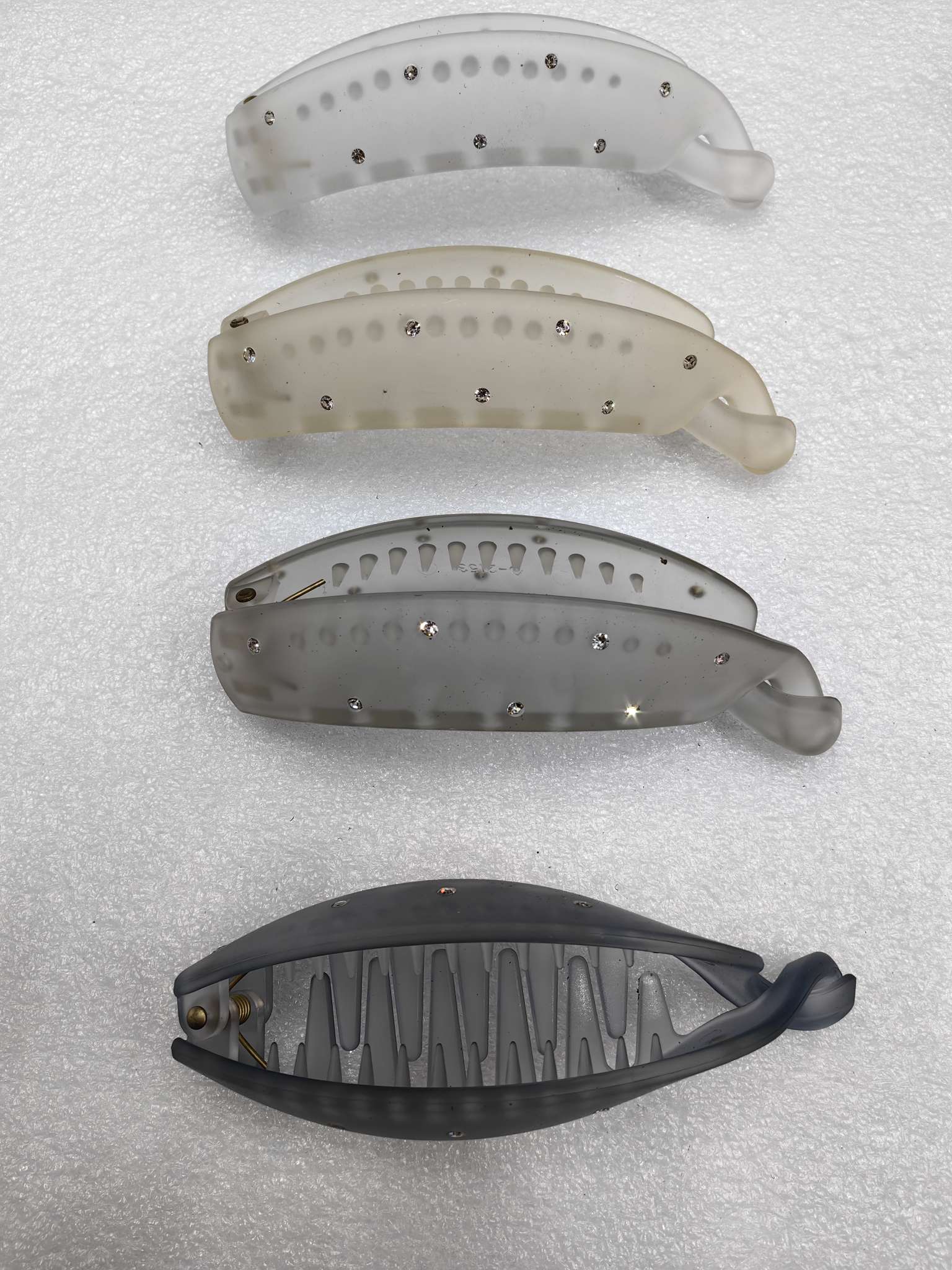 Korean style popular hand-held paint elastic banana clip, diamond-encrusted clip hair clip accessory detail image 7