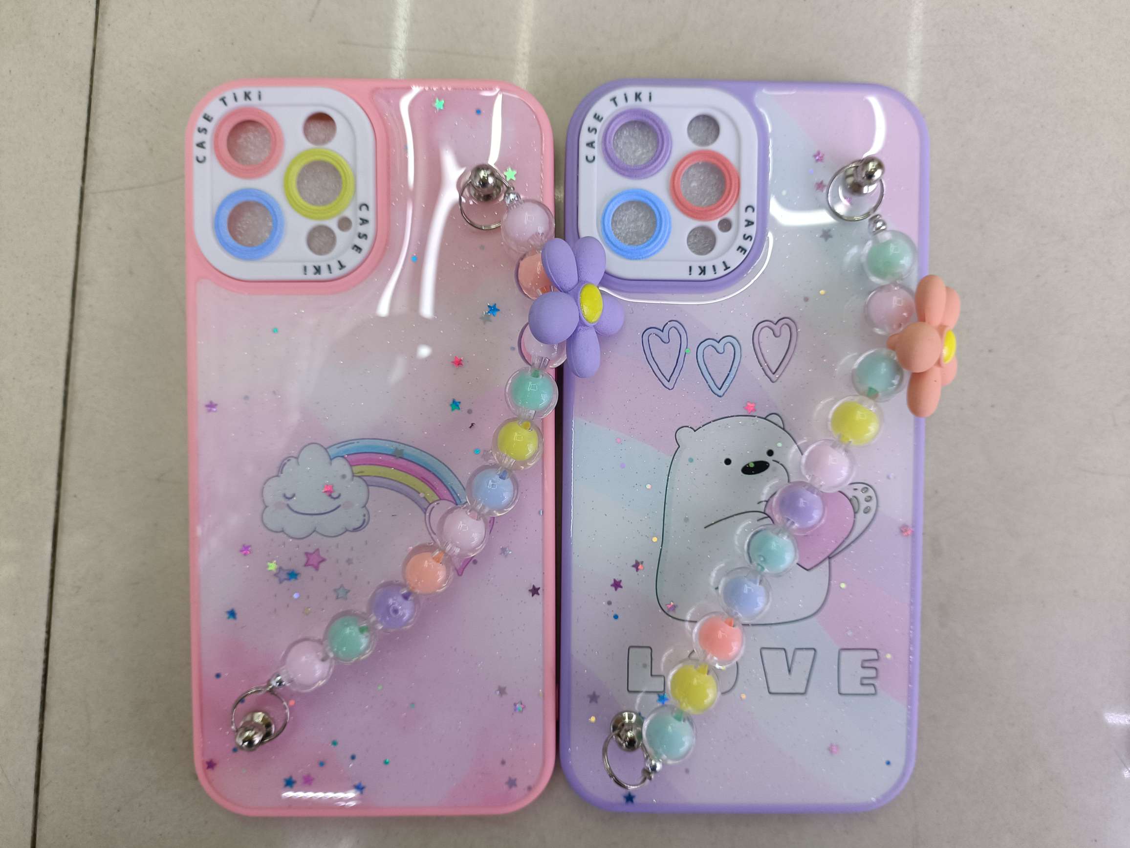 Wrist chain, bead chain, drop offset printing picture two-in-one phone case detail image 8