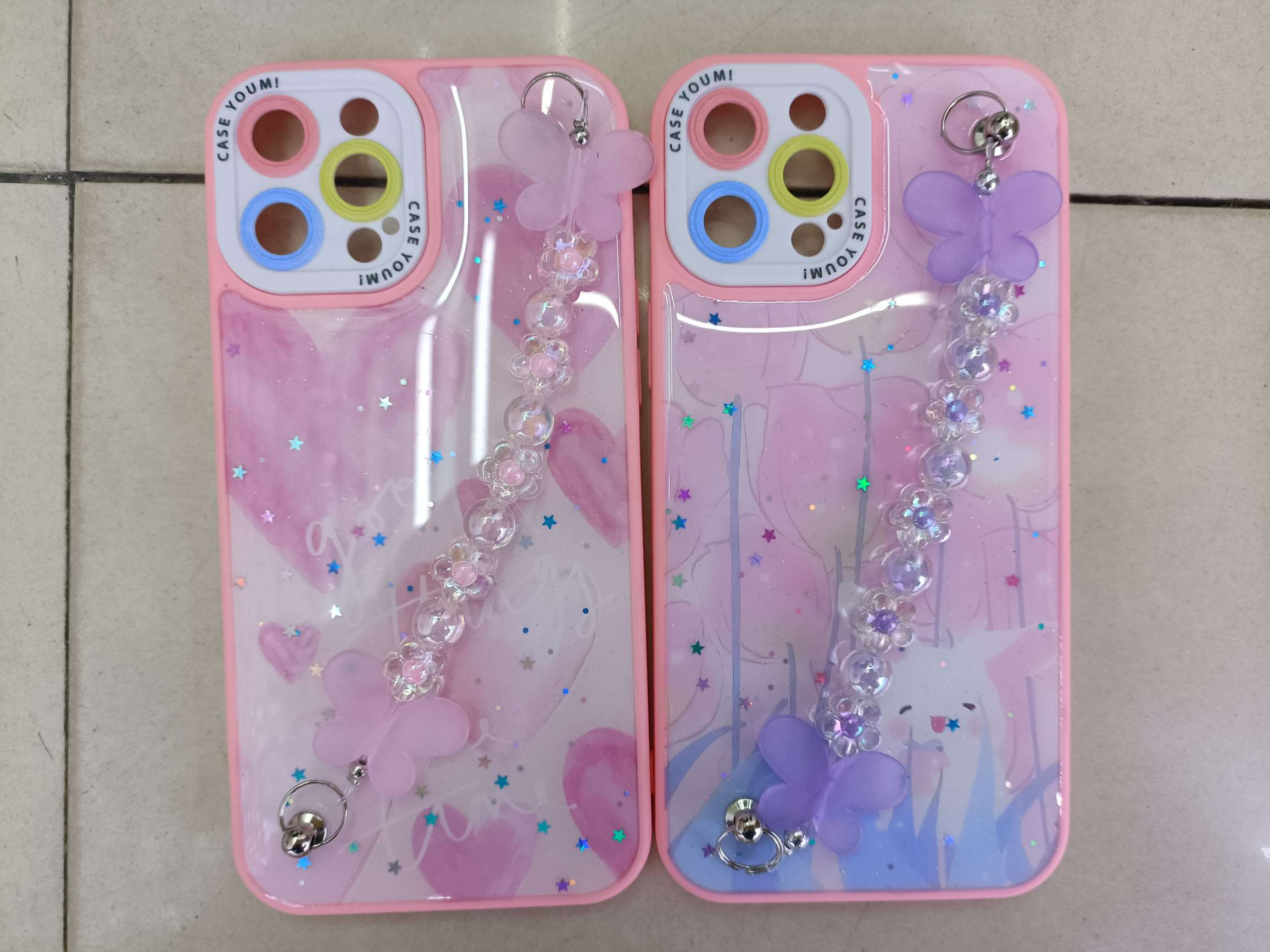 Wrist chain, bead chain, drop offset printing picture two-in-one phone case detail image 5
