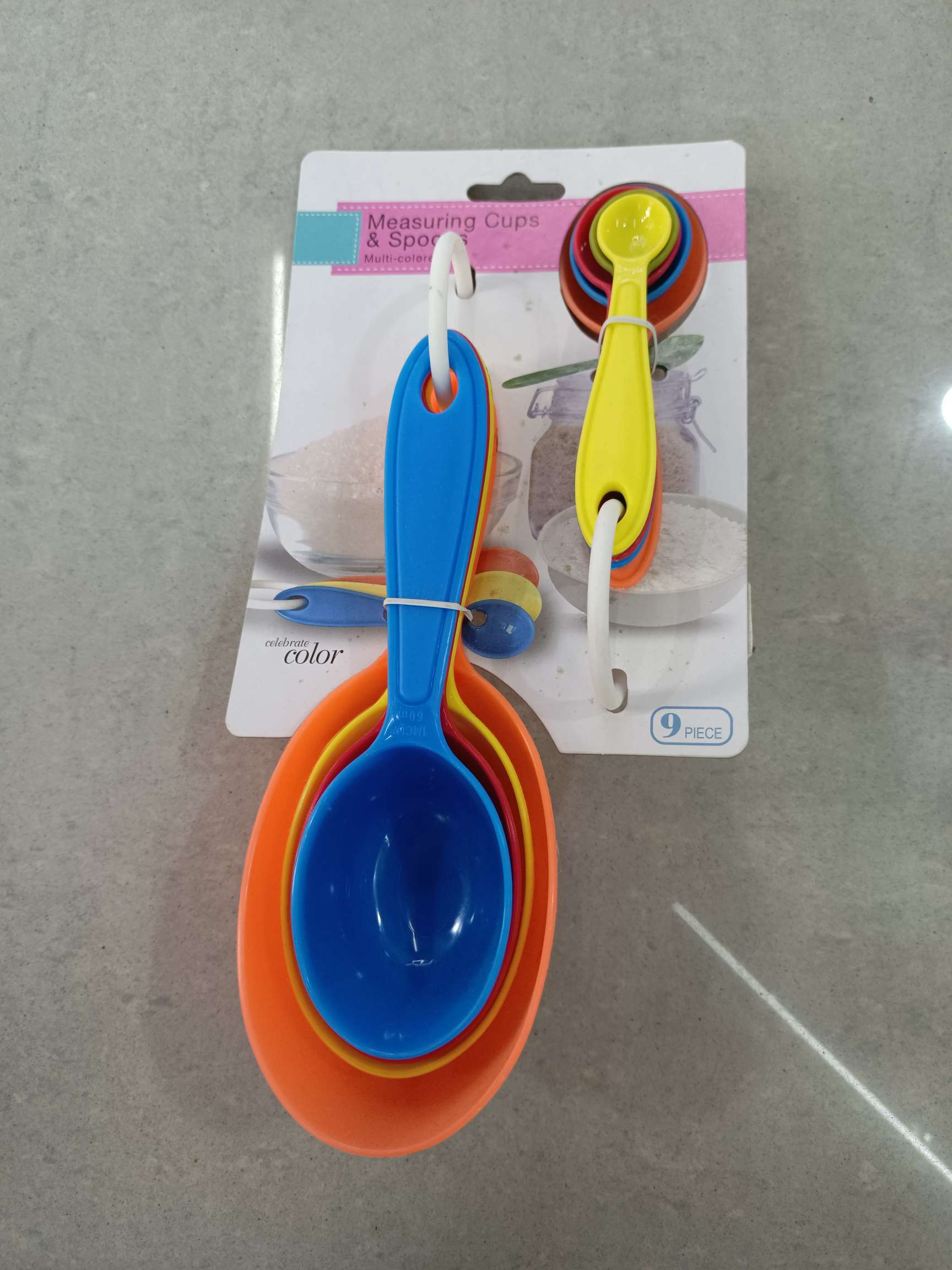 烘焙工具双卡加厚9pc厨房工具勺 奶粉勺 面包粉勺 彩色塑料量杯详情图4