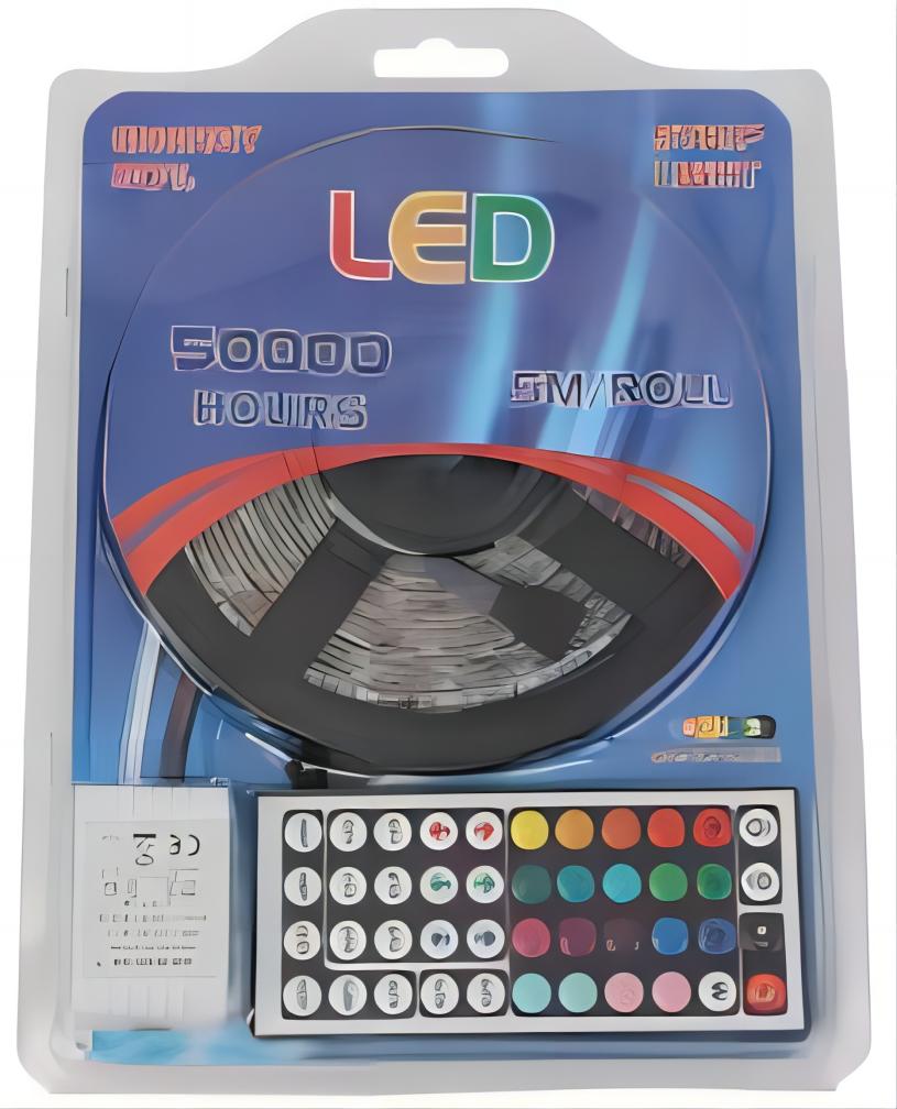 Standard set of 12V 5050RGB color soft light strips for indoor and outdoor festival decoration details Picture