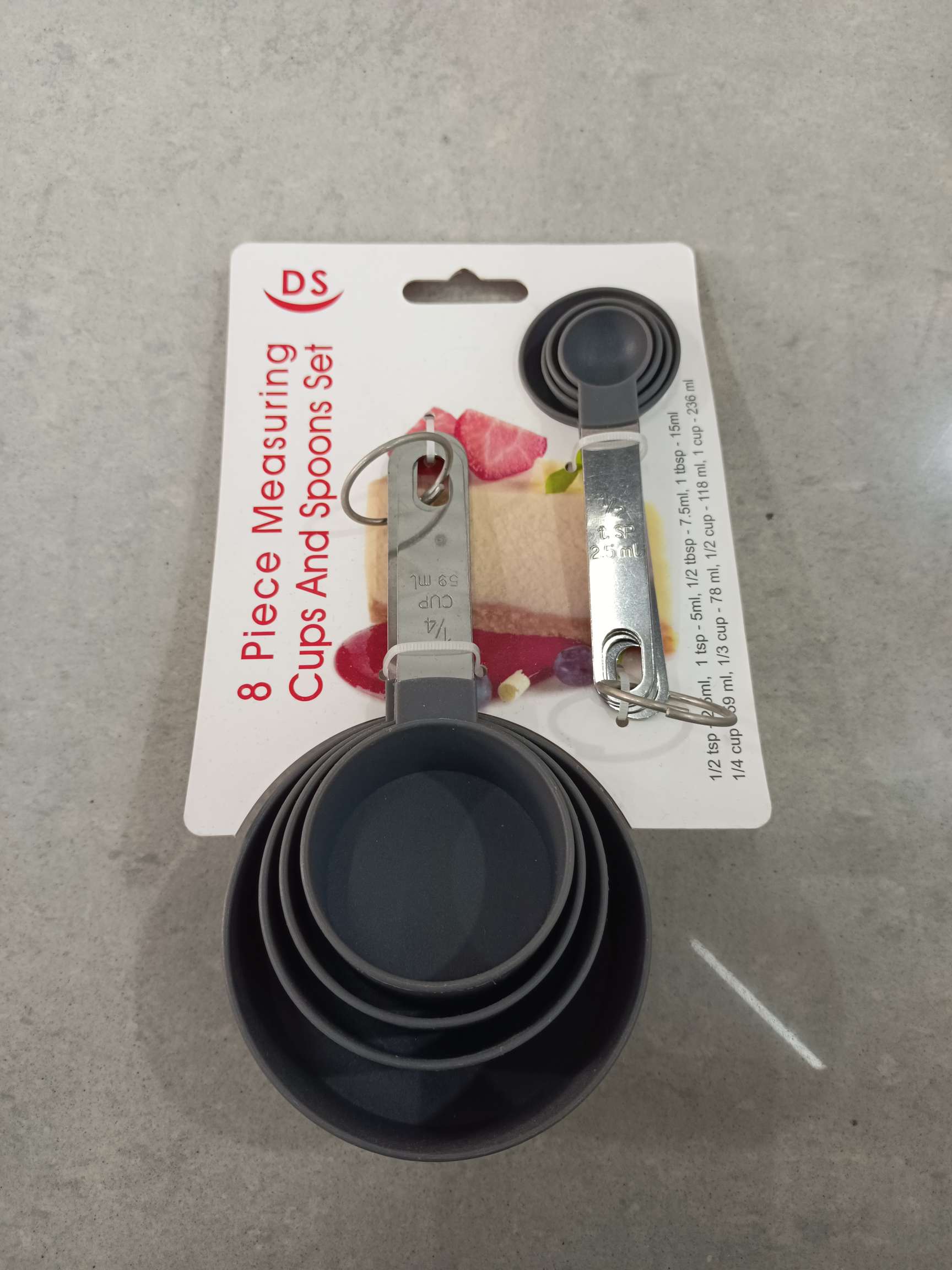 量杯量勺套装/不锈钢手柄/带刻度产品图