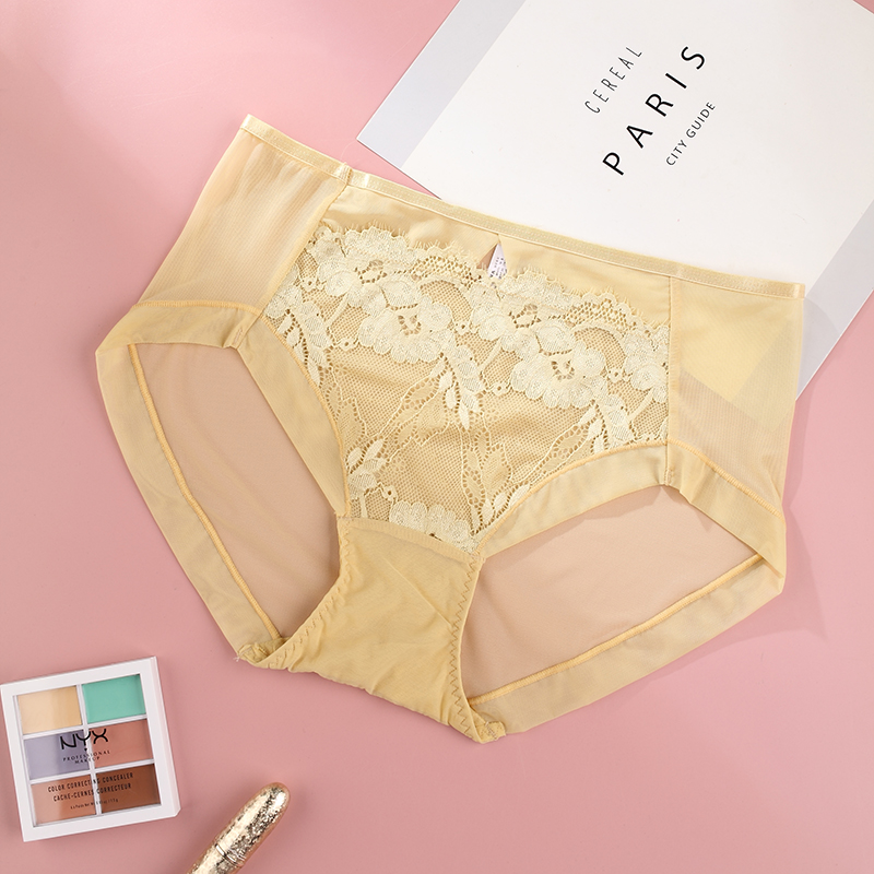 The Mystery of the Magic Box Lace Lady's Pure Desire Thin Mid-waist Breathable solid color short girl triangle Pants Item Picture