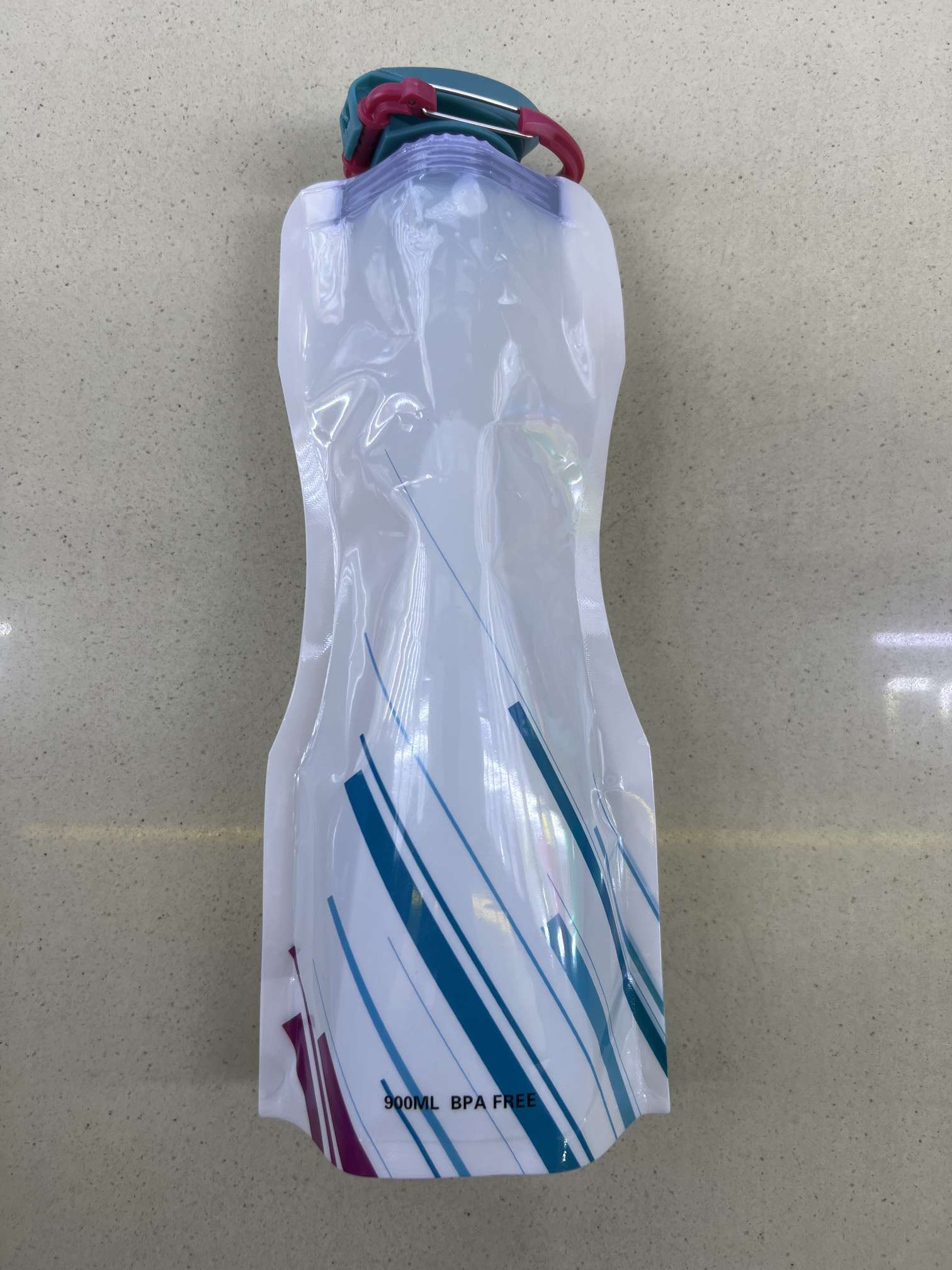 四色环保饮用水袋户外运动水杯便携水袋定制折叠翻盖水袋水杯水瓶水壶详情4
