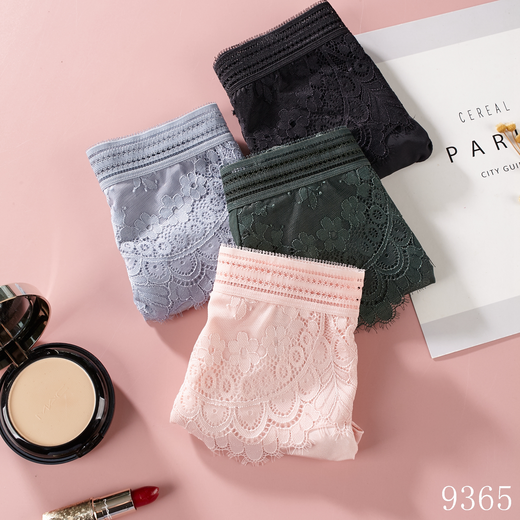 The Mystery of the Magic Box: Sexy women's mid-waist thin shorts, transparent lace triangle pants, mesh