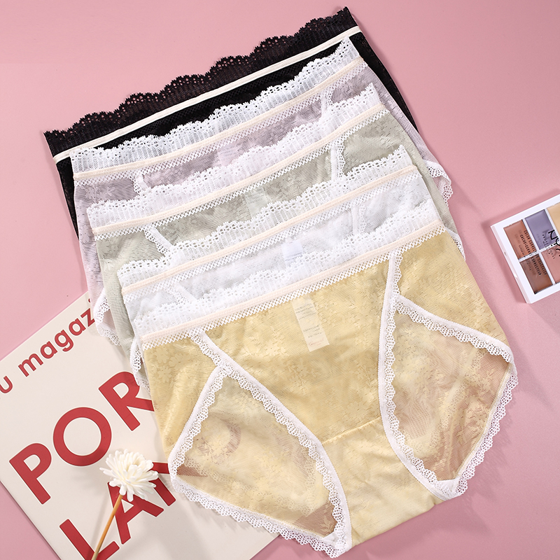 The Mystery of the Magic Box: Pure Desire Style Lace Girl Japanese High slit Triangle Shorts with Lace trim, thin style