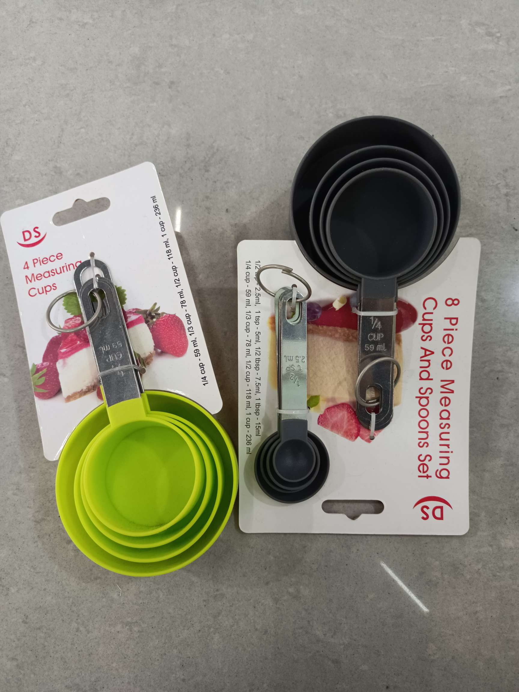 不锈钢量杯量勺套装带刻度塑料量匙4/8件套奶粉咖啡勺烘焙工具详情图5