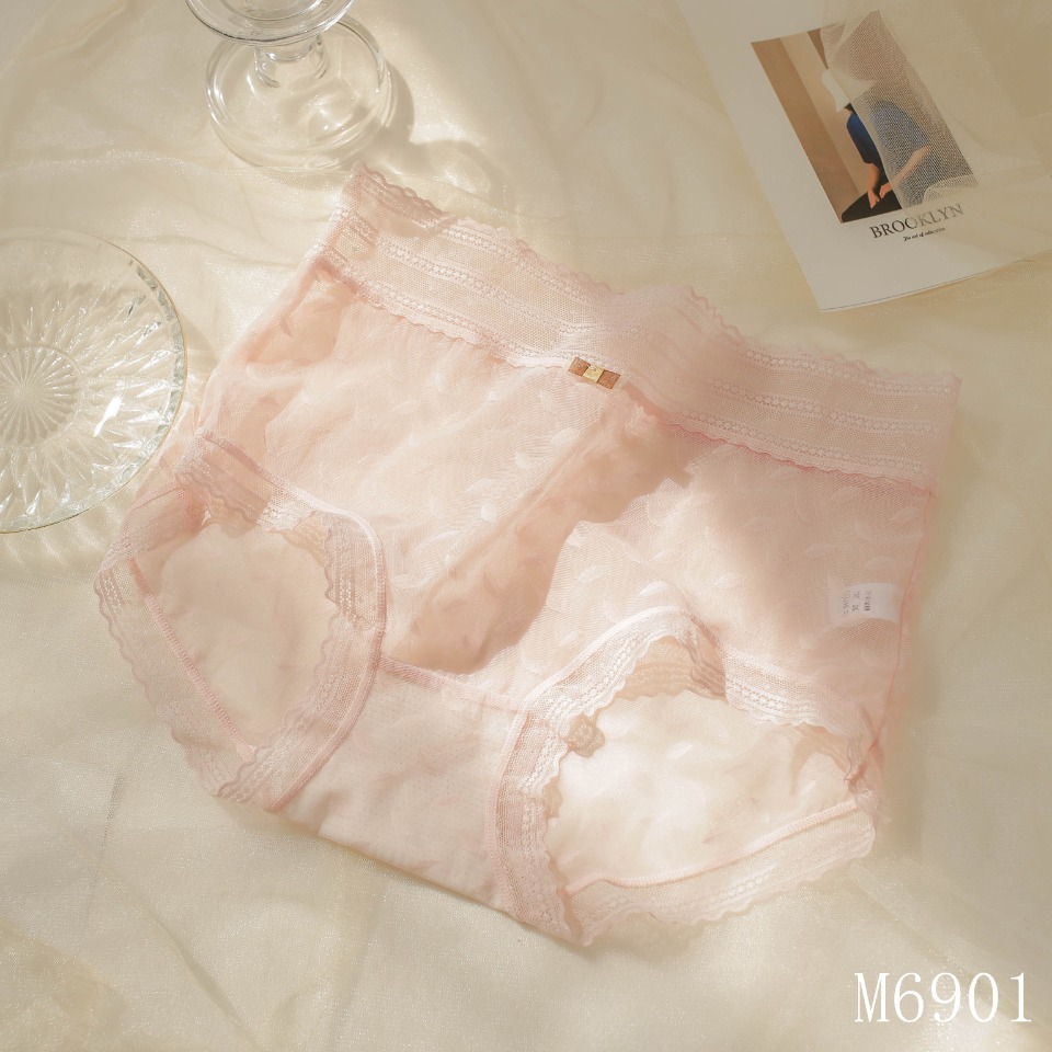 The Mystery of the Magic Box Summer Ultra-thin Lace sexy mid-waist Breathable, comfortable, cute and sweet style waist quick-drying lace women's pants Item Picture