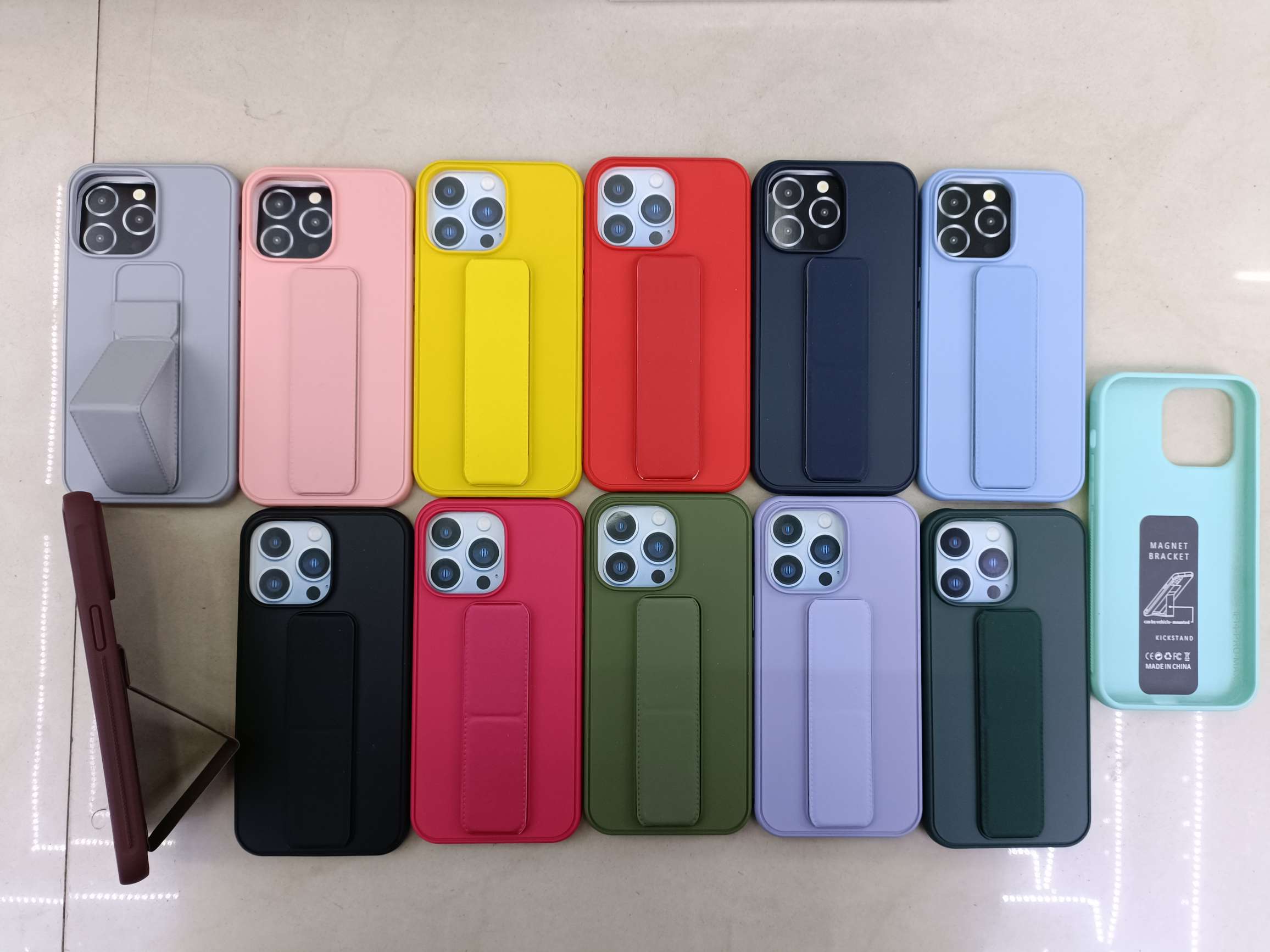 Color-matched folding stand two-in-one shell
