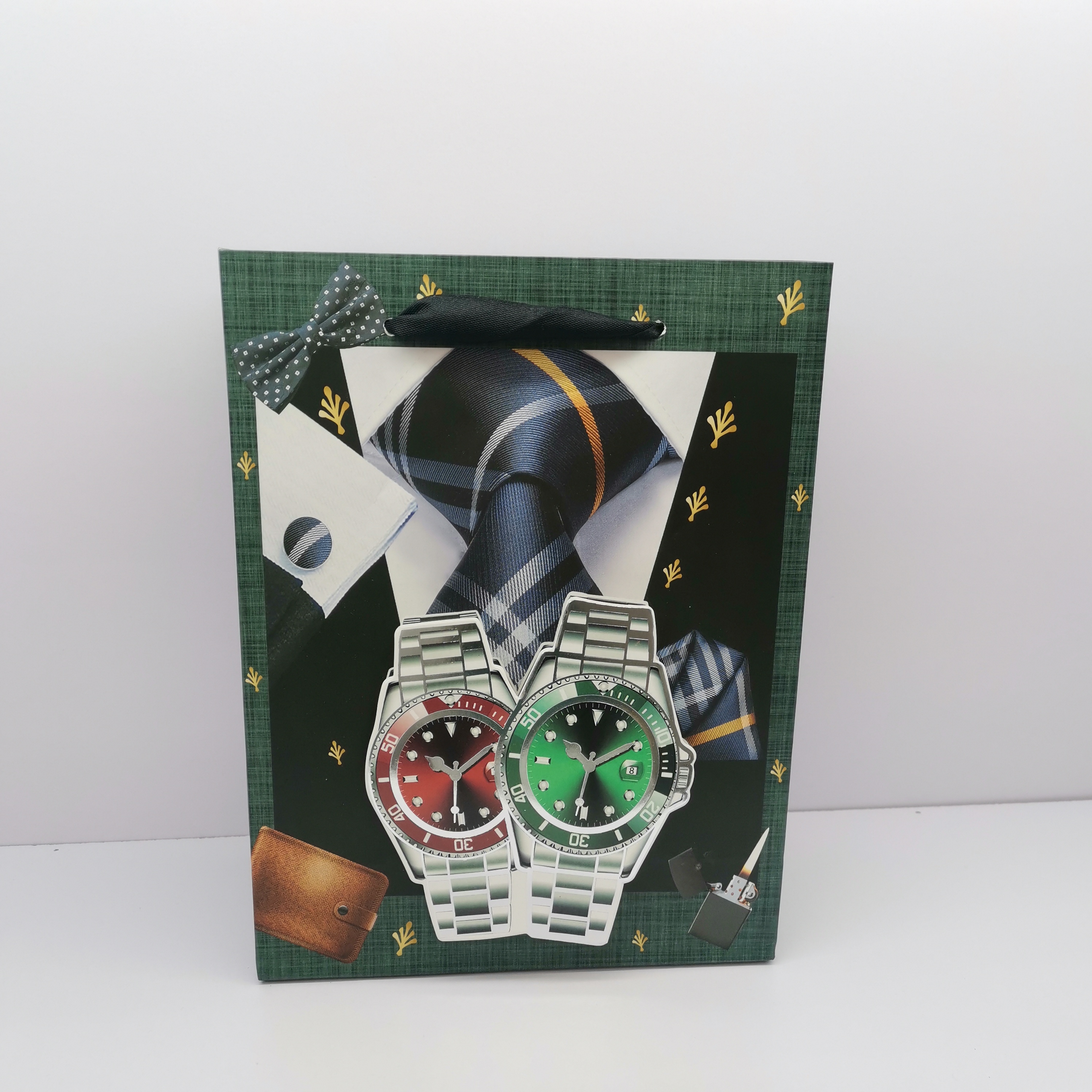 Father's Day gift bags, men's tote bags, daily men's paper bags, 3D silver hot stamping process, in stock details Picture