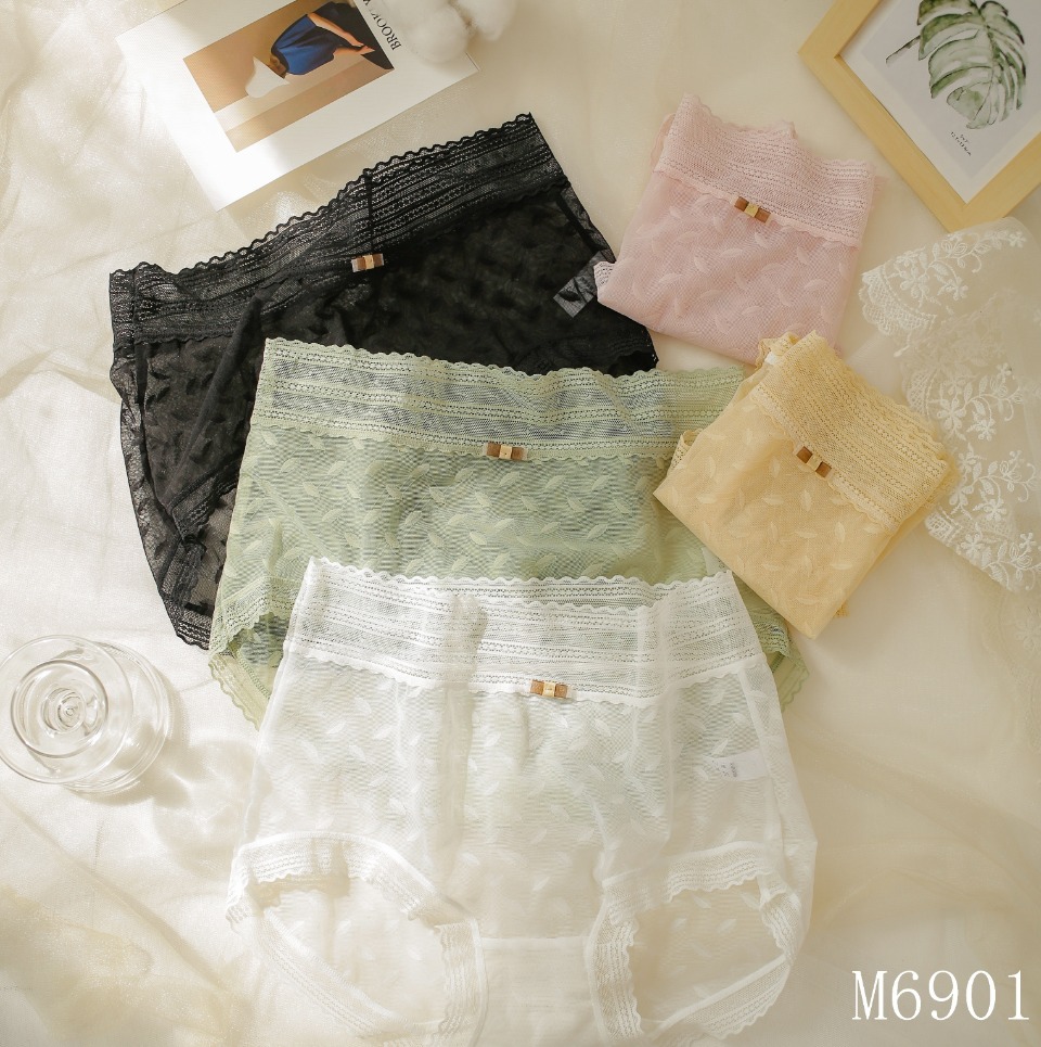 The Mystery of the Magic Box Summer Ultra-thin Lace sexy mid-waist Breathable, comfortable, cute and sweet style waist quick-drying lace women's pants
