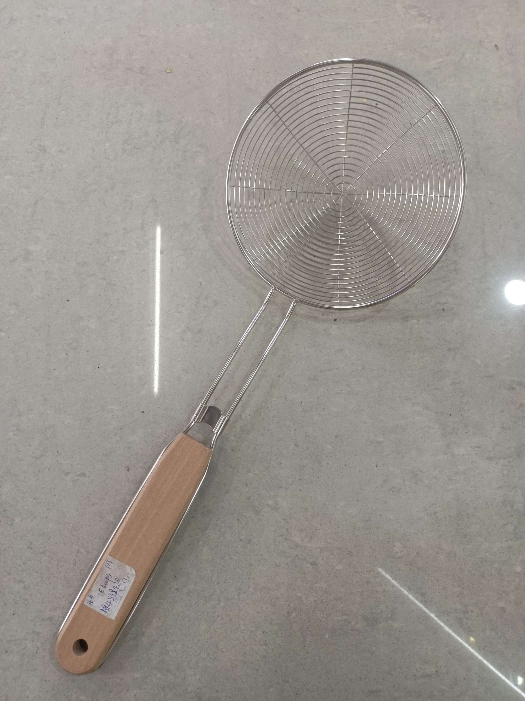 不锈钢油格加密过滤豆浆果汁木柄漏勺厨房网漏厂家批发超密网油格详情图4