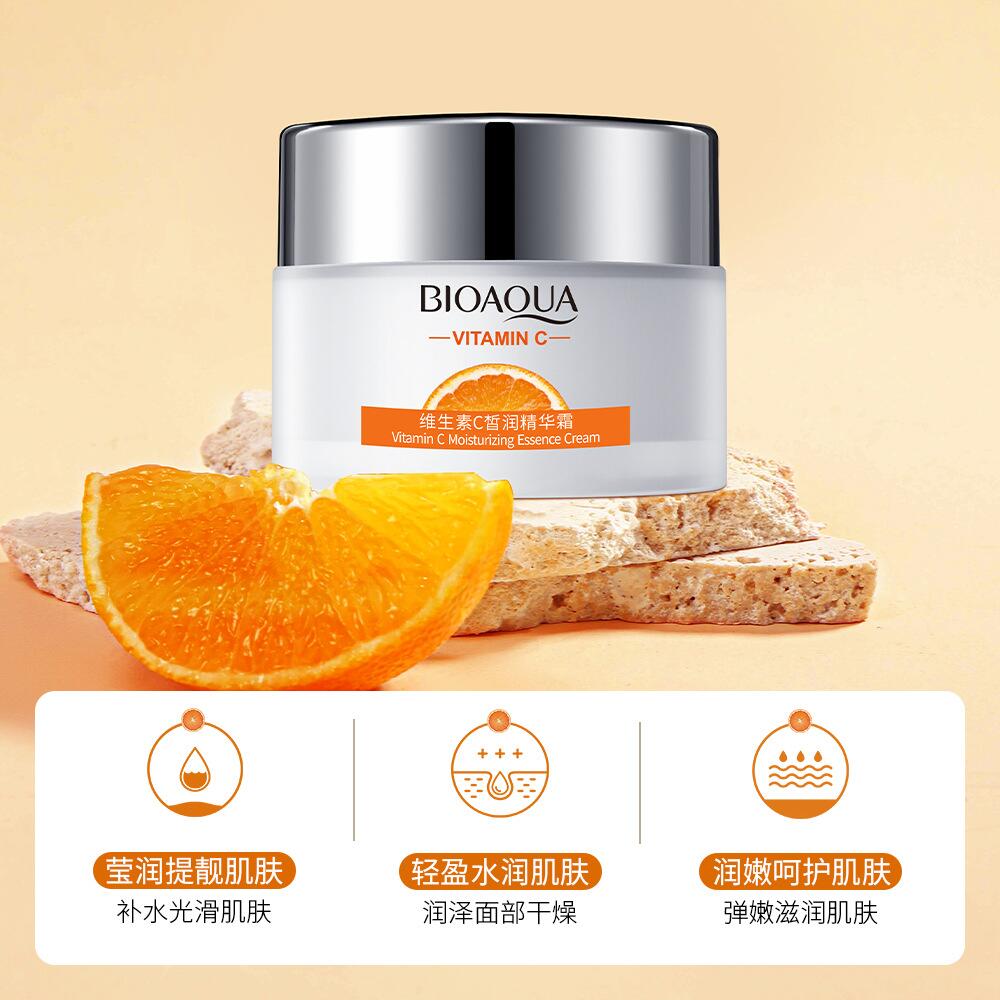 Boquanya Vitamin C Moisturizing Essence Cream is a facial care cream that hydrates, nourishes, moisturizes, brightens and rejuvenates the skin details Picture