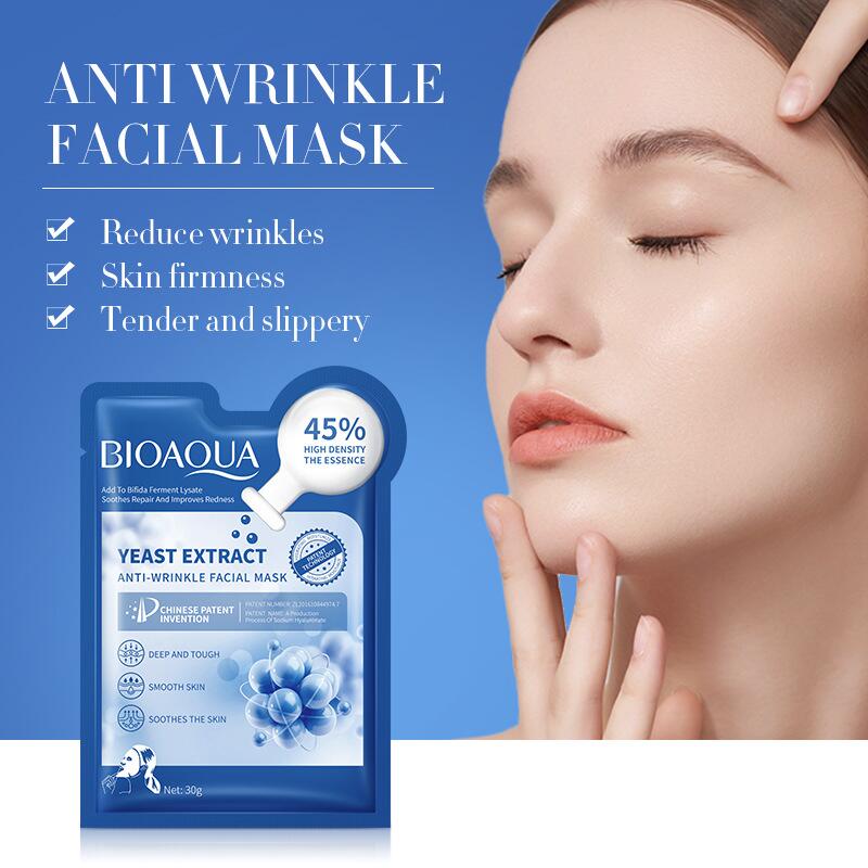 Wholesale of cross-border BIOAOUA double-leaved Yeast Mask for hydrating, moisturizing, and pore refining facial care details Picture