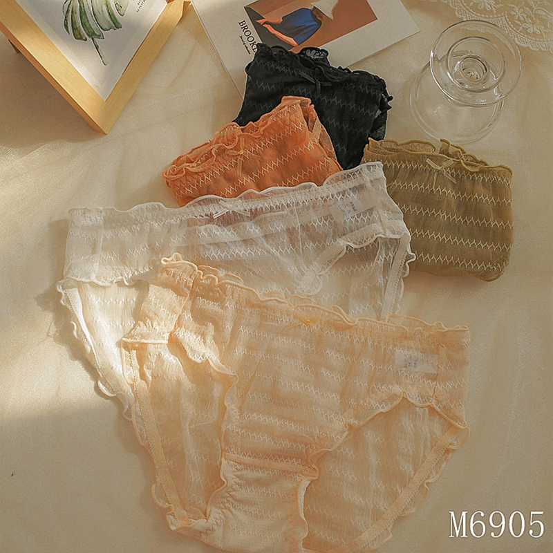The Mystery of the Box Girl lace mid-waist comfortable, breathable, cute and quick-drying triangle underwear Specification image