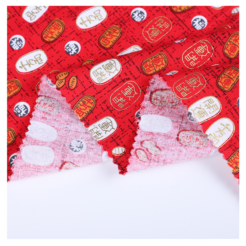 Japanese-style and Japanese-style woven fabric, all-cotton gilded printed fabric, handcrafted patchwork, DIY clothing, gold powder fabric bags, fabric decoration Application Scenario