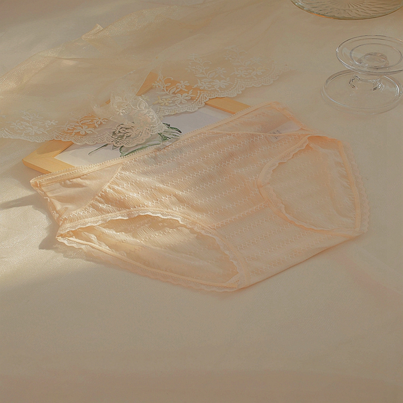 The Mystery of the Magic Box: Sweet Ladies' Thin Lace mid-waist Comfortable Quick-drying Cute Women's Triangle Underwear Specification image