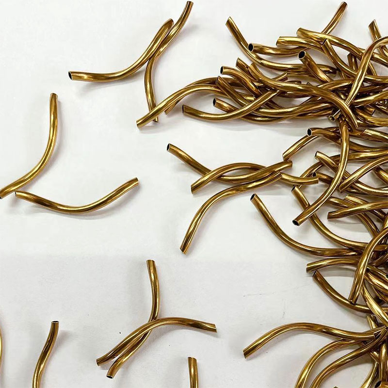 2*30mm golden smooth S-shaped curved tube bracelet with beads, S-tube wave rotating twisted tube diy jewelry accessory Application Scenario