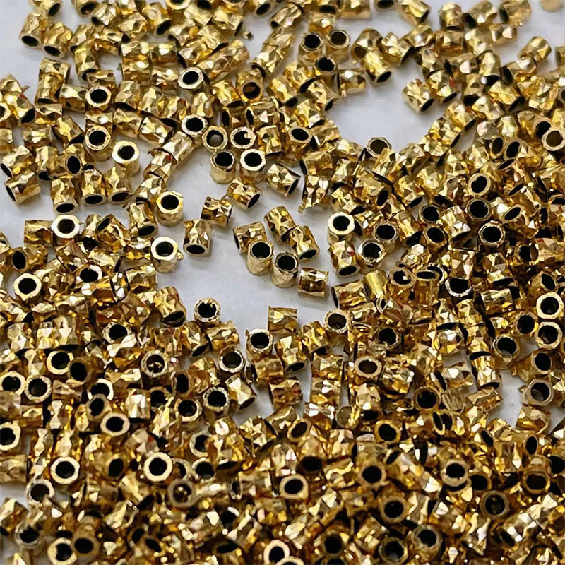 1.5*1.5 batch patterned copper tube connection string, bead twist bracelet, straight tube, tube partition, bent tube surface material batch bracelet