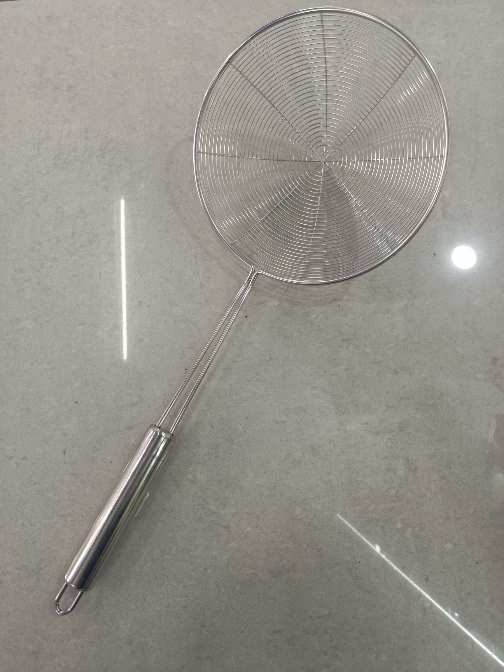 不锈钢加粗圆柄线漏火锅油炸网漏过滤漏勺厨房小工具过滤捞面勺详情图5