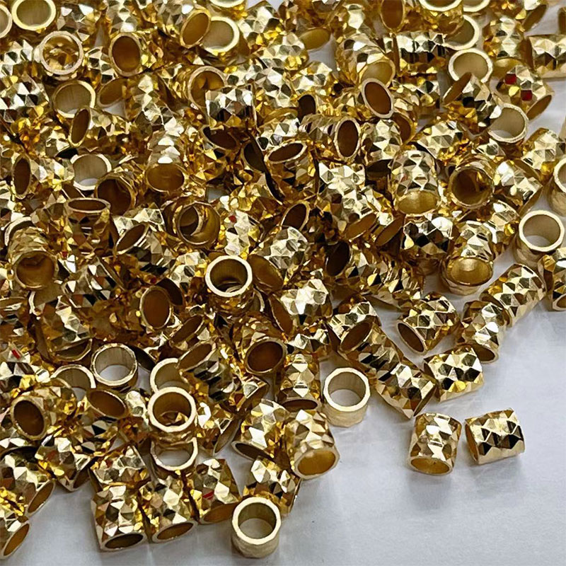 1.5*1.5 batch patterned copper tube connection string, bead twist bracelet, straight tube, tube partition, bent tube surface material batch bracelet Item Picture