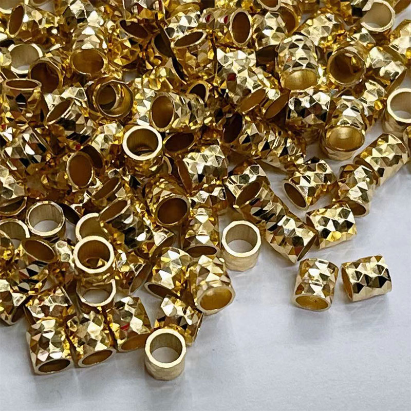 1.5*1.5 batch patterned copper tube connection string, bead twist bracelet, straight tube, tube partition, bent tube surface material batch bracelet Application Scenario