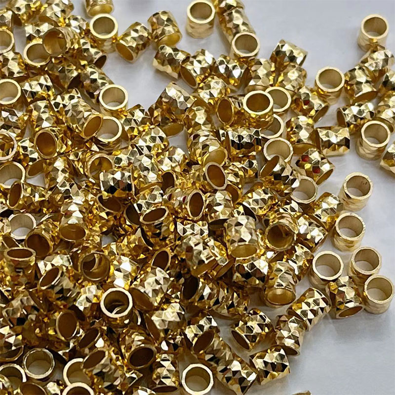 1.5*1.5 batch patterned copper tube connection string, bead twist bracelet, straight tube, tube partition, bent tube surface material batch bracelet Specification image