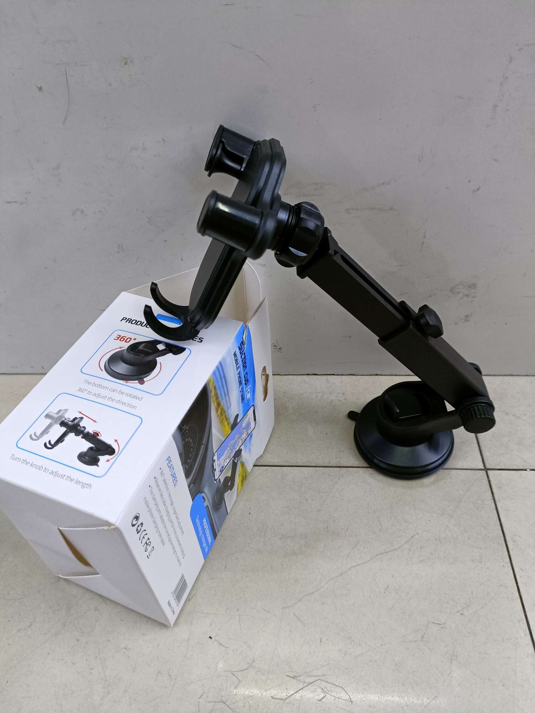 吸盘拉伸手机支架 车载支架详情图3