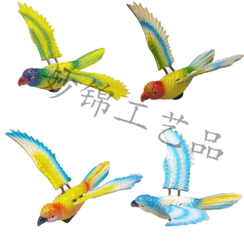 3D stereoscopic color plastic fridge magnets, 4-inch parrot creative home background decoration handicrafts and ornaments
