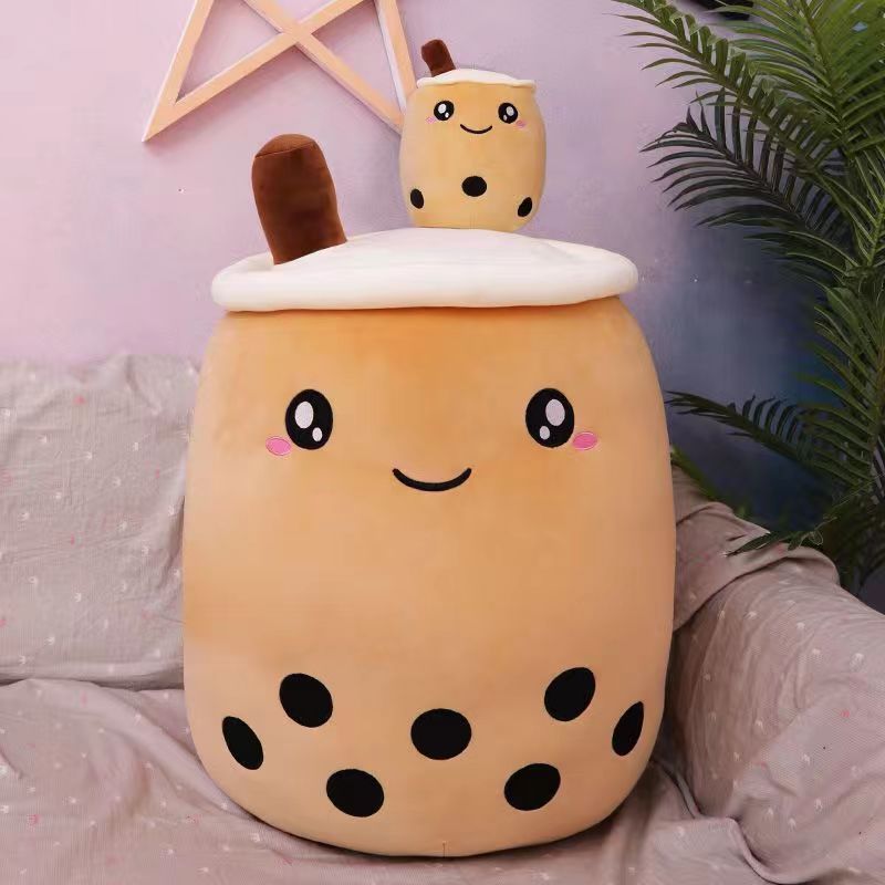 Milk tea cup throw pillow, fruit milk tea cup doll, cross-border supply, plush toy, sleeping girl doll Specification image