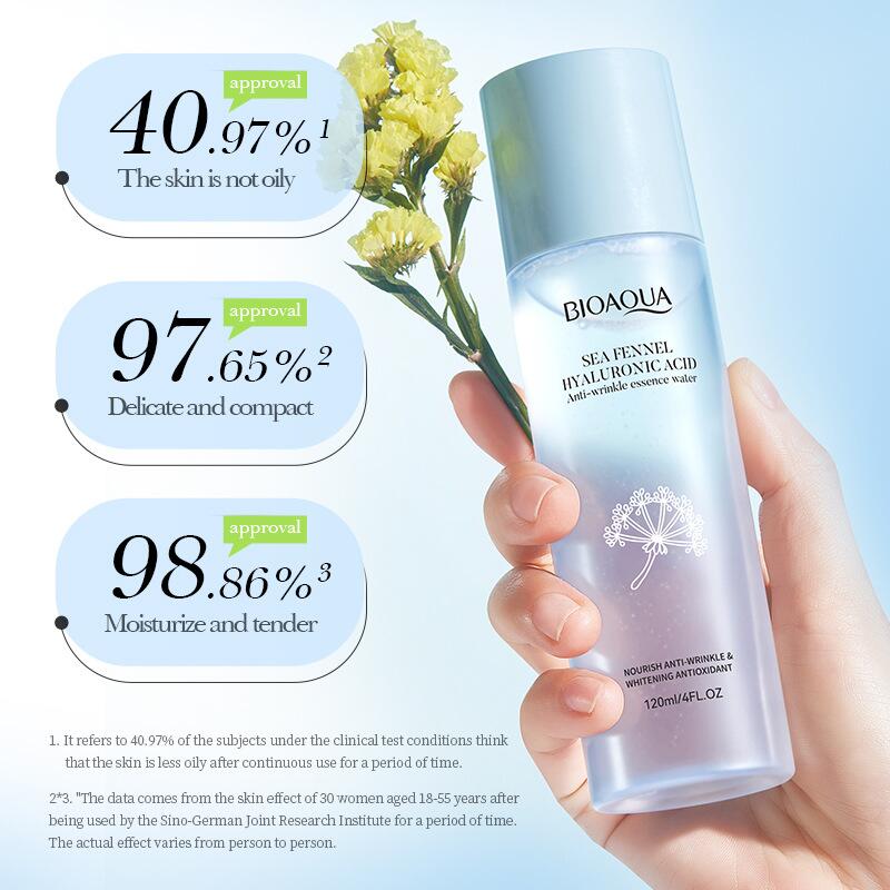 Cross-border trade BIOAOUA Sea Fennel Hyaluronic Acid Anti-Wrinkle Essence Lotion Hydrating Moisturizing Toner Set details Picture