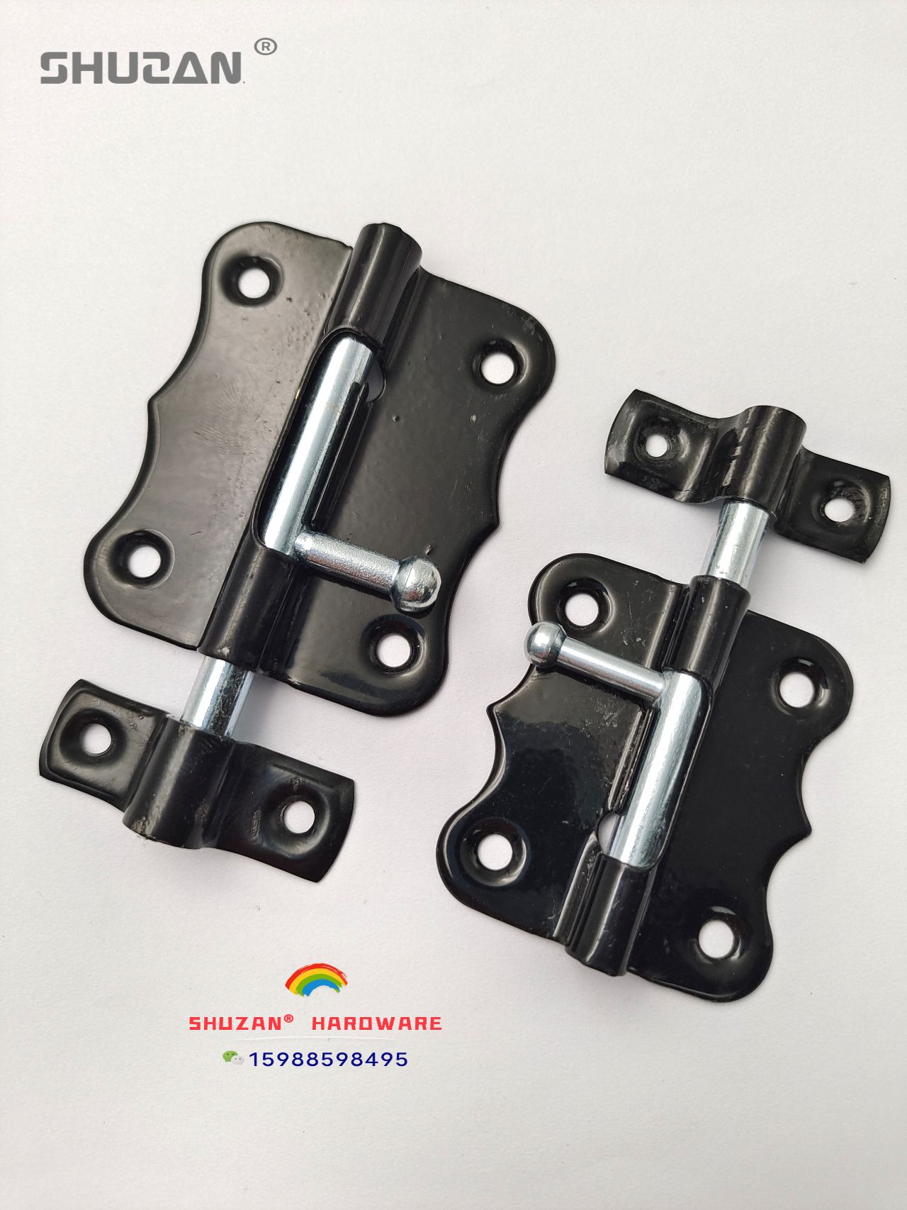 Especial para el comercio exterior hogar hierro negro pequeño tornillo mariposa tornillo de puerta tornillo de armario puertas y ventanas hardware y accesorios Item Picture