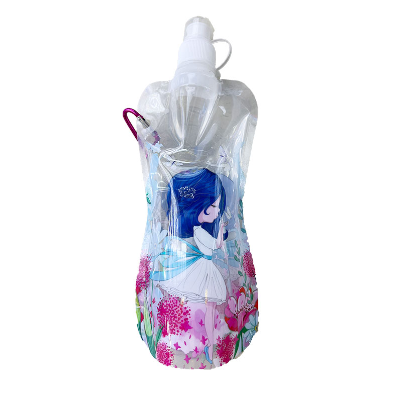 耐高温吸嘴可折叠儿童水袋定制便携折叠水袋水杯水瓶水壶详情图3