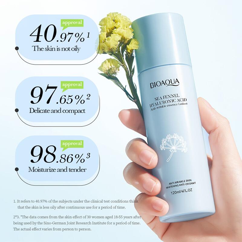 Cross-border trade BIOAOUA Sea Fennel Hyaluronic Acid Anti-Wrinkle Essence Lotion Hydrating Moisturizing Toner Set Application Scenario