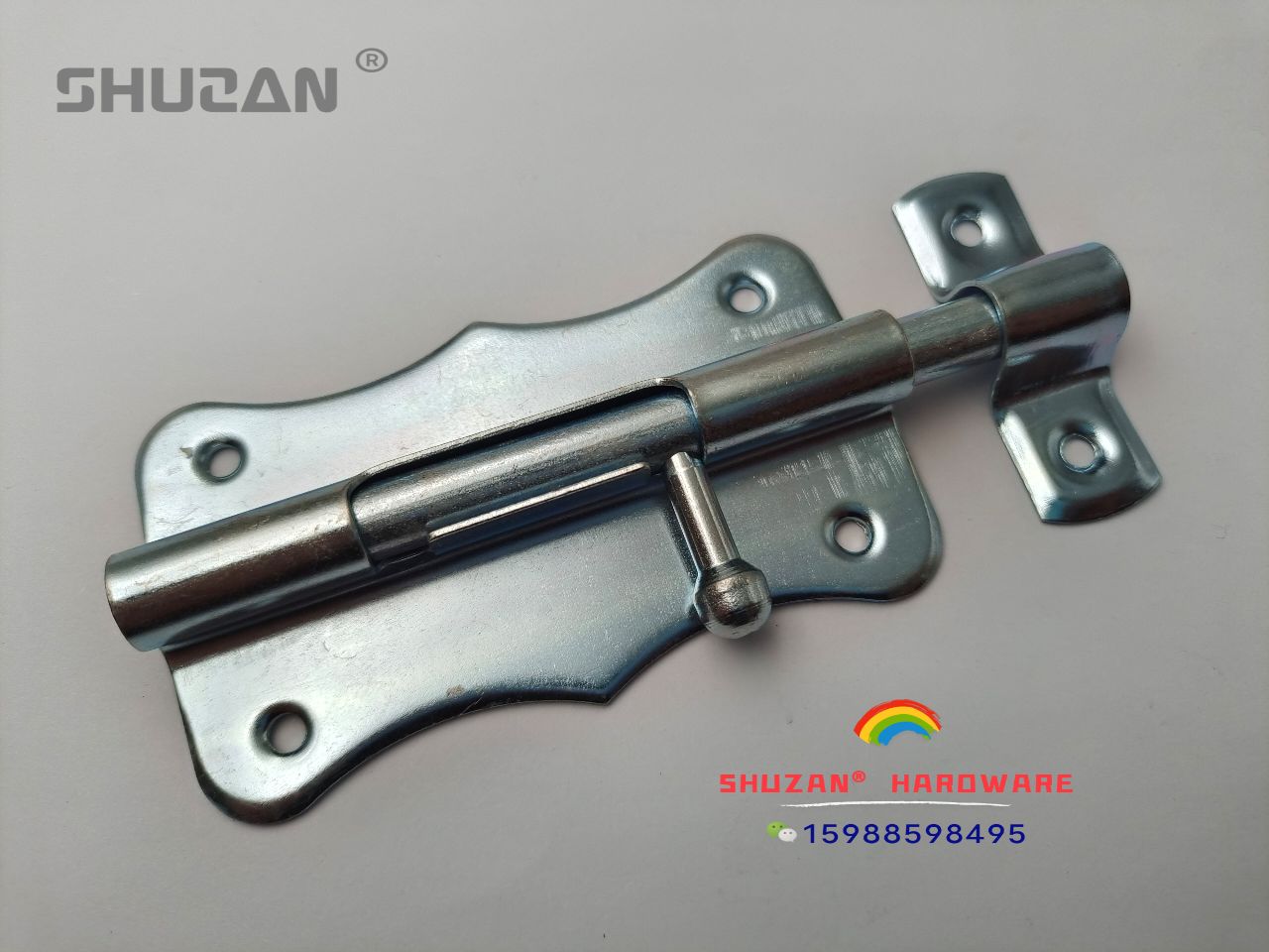 蝴蝶插销/插销/柜门插销白底实物图