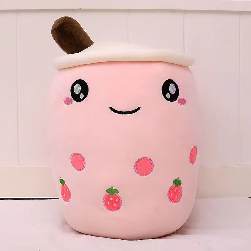Milk tea cup throw pillow, fruit milk tea cup doll, cross-border supply, plush toy, sleeping girl doll Application Scenario